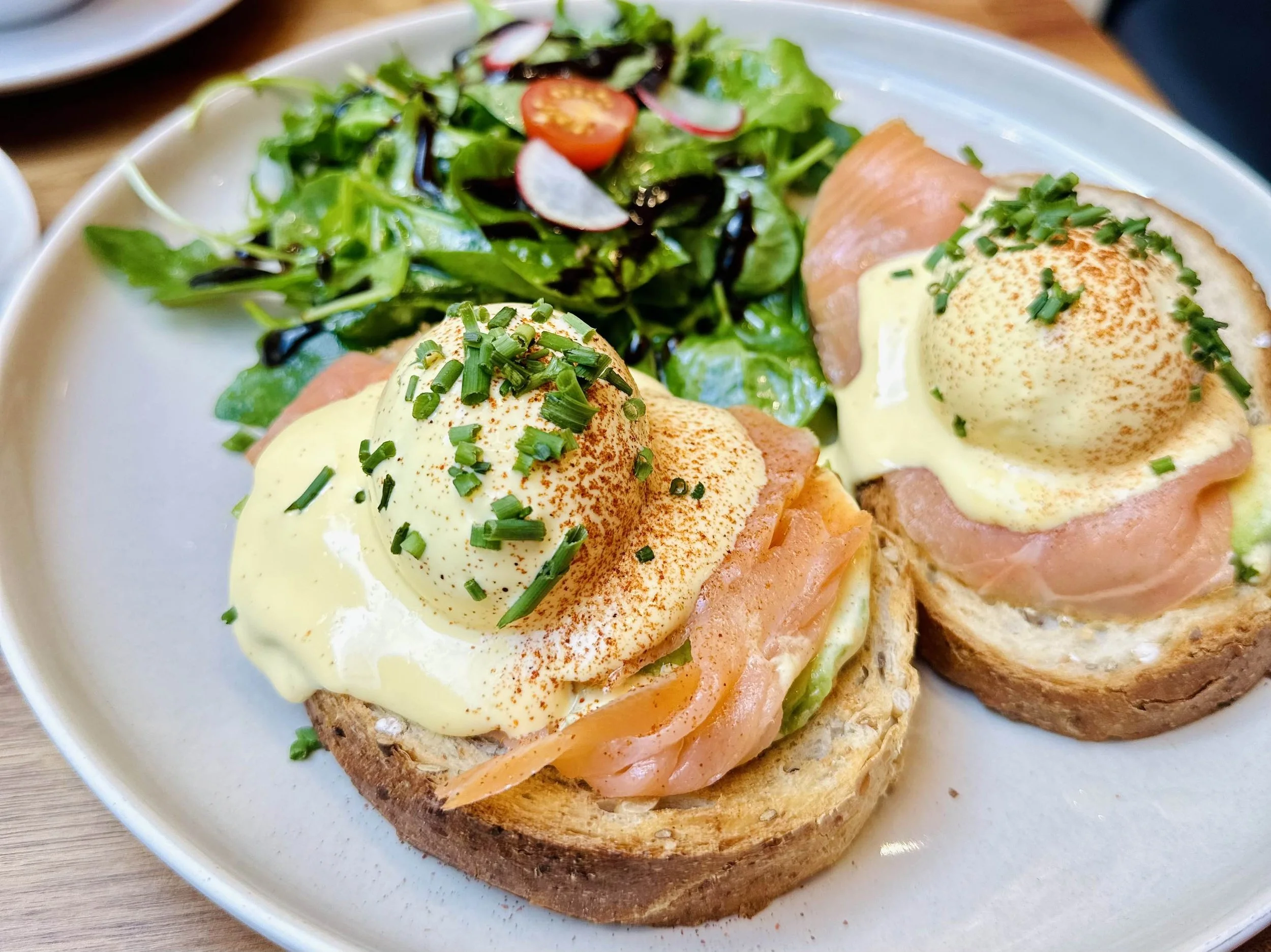 Eggs Royale with Avocado on Toast