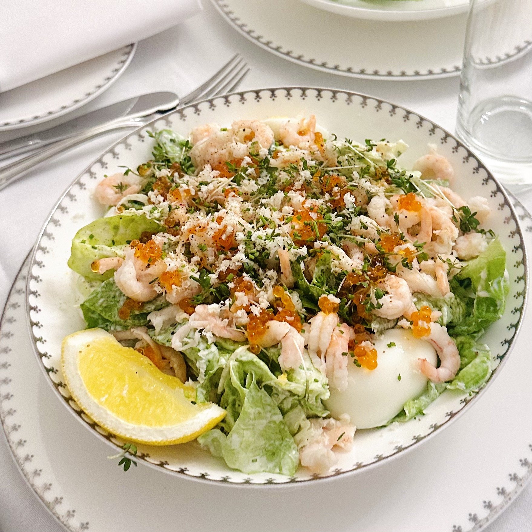 Grand Hôtel Style Shrimp &amp; Trout Roe Salad