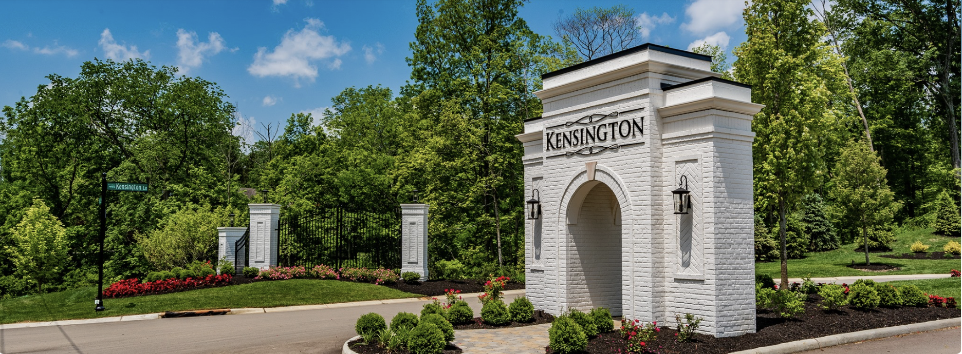 Kensington Subdivision entrance in Mason, Ohio, a top suburb north of Cincinnati