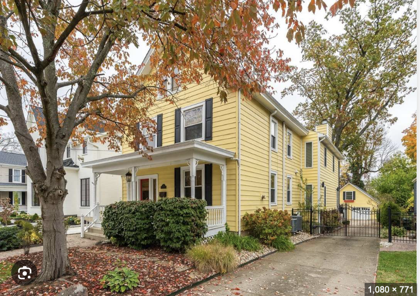 Yellow two story home in Oakley, a top neighborhood in Cincinnati, Ohio