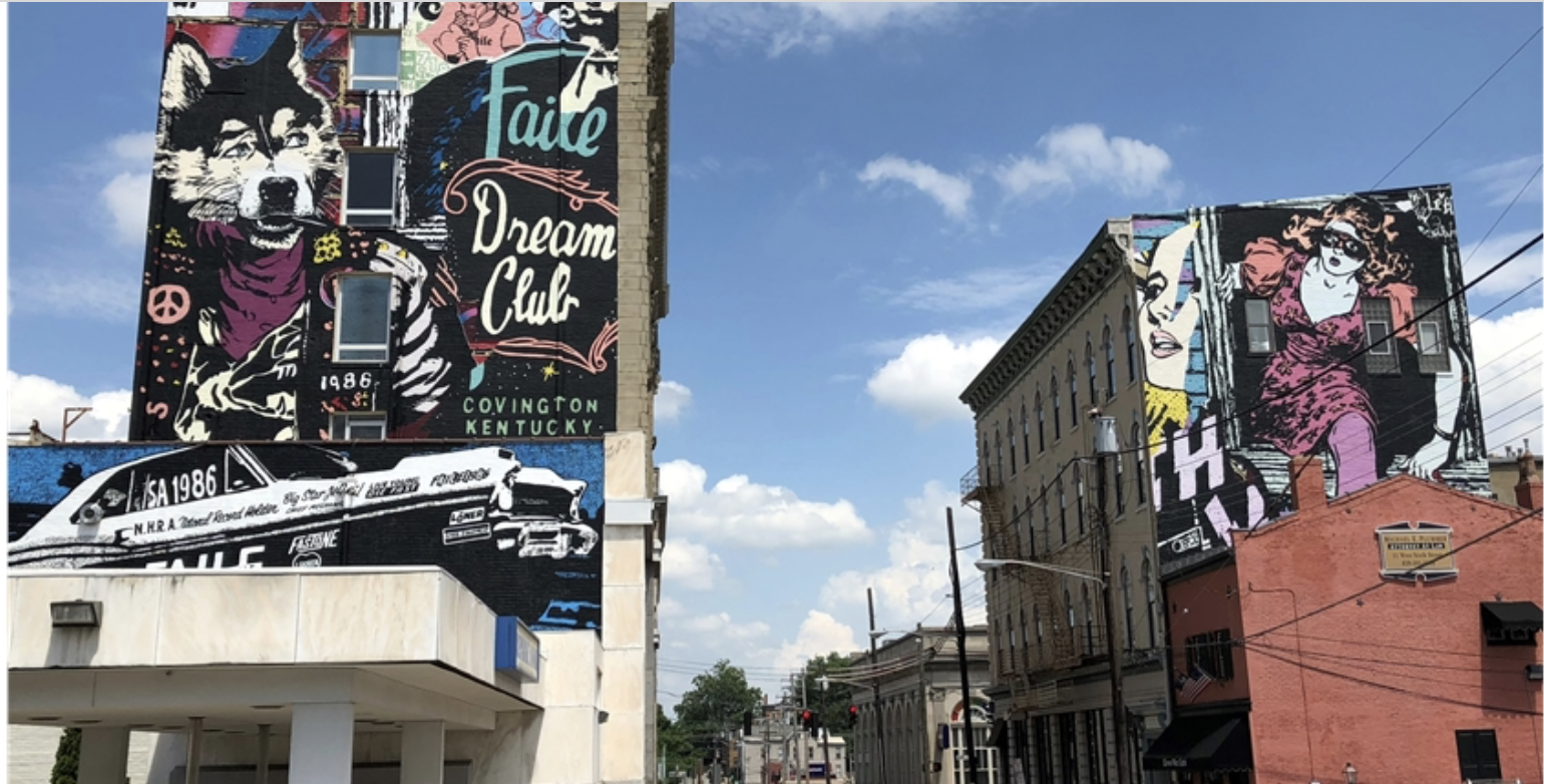 Murals on Covington, KY buildings