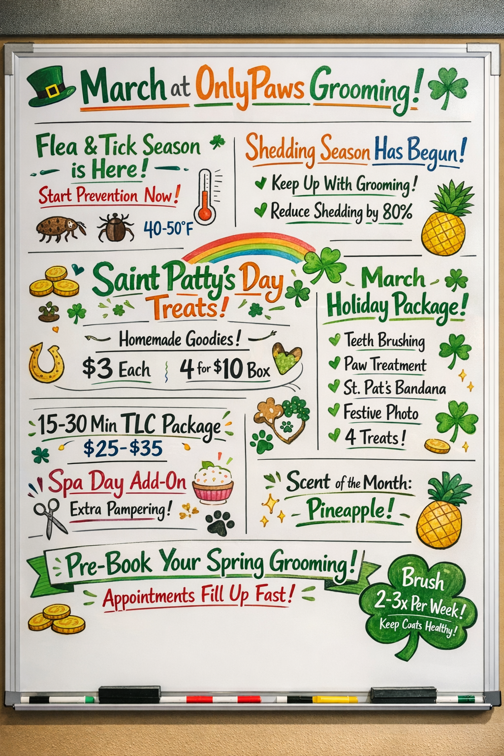 🍀 March at OnlyPaws Grooming