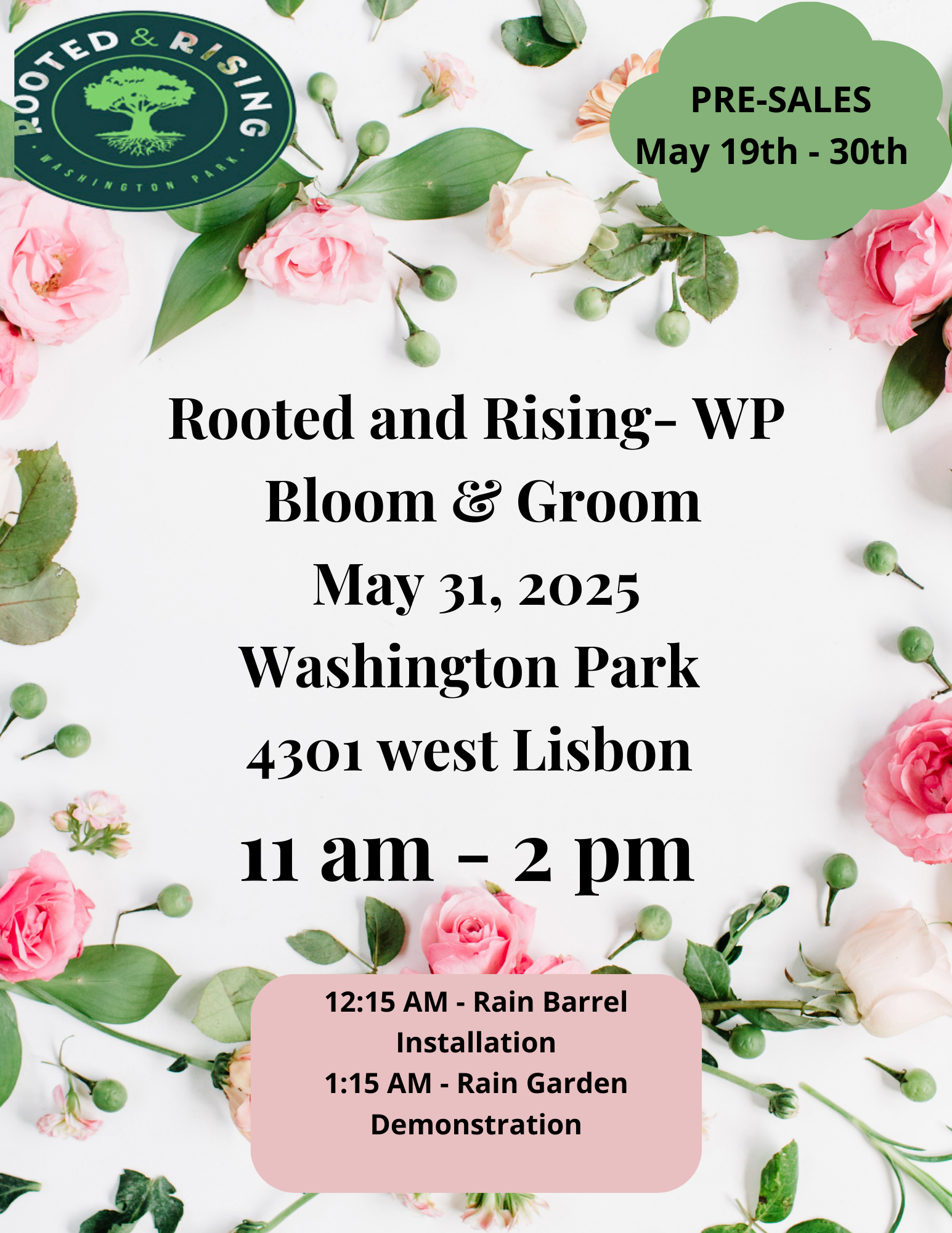 Washington Park Annual Bloom & Groom!