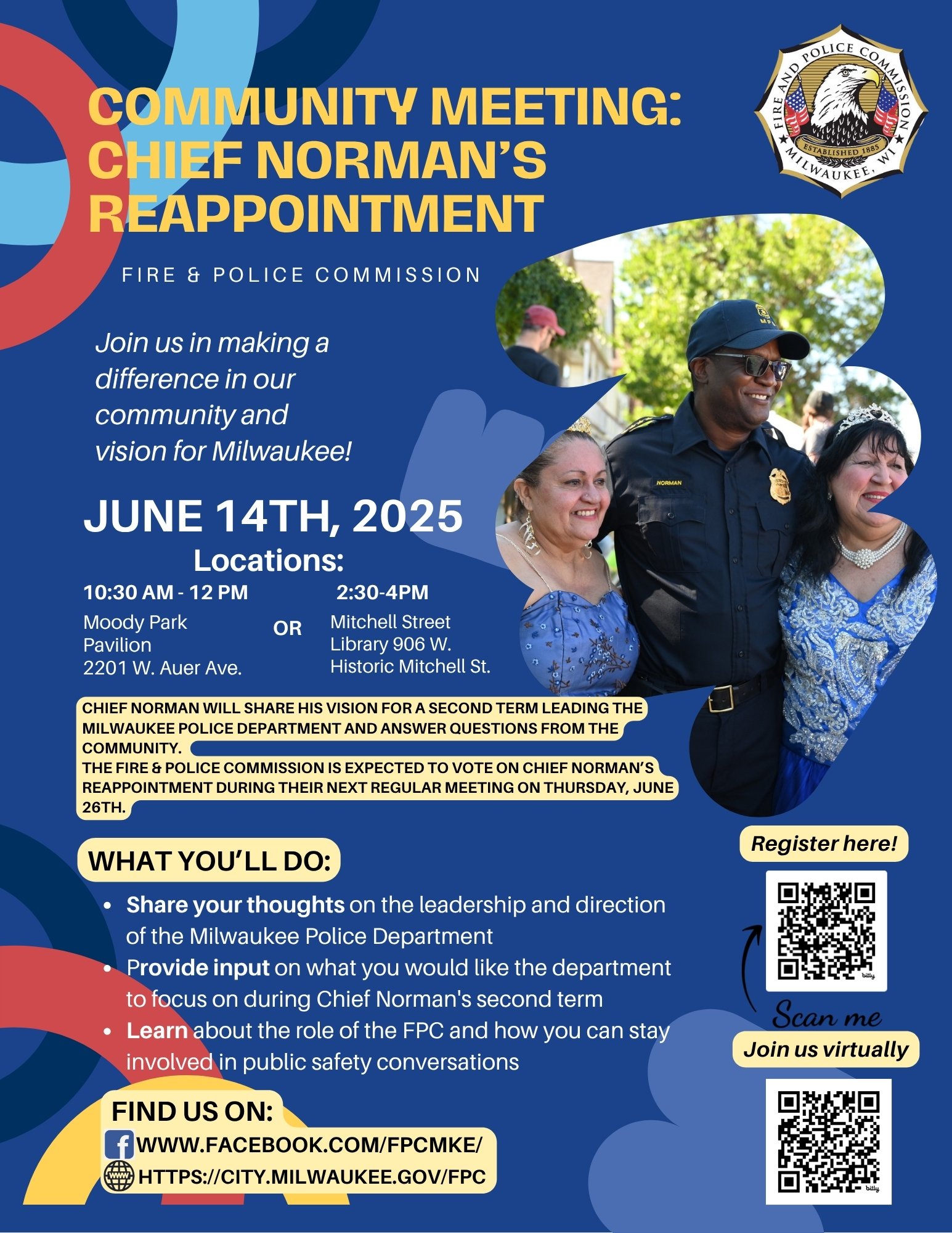 Chief Norman’s Reappointment Community Meetings