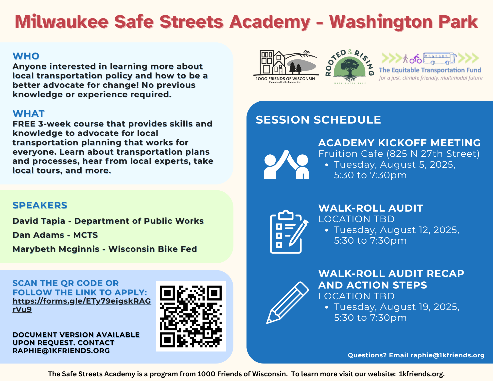 Milwaukee Safe Streets Academy - Washington Park