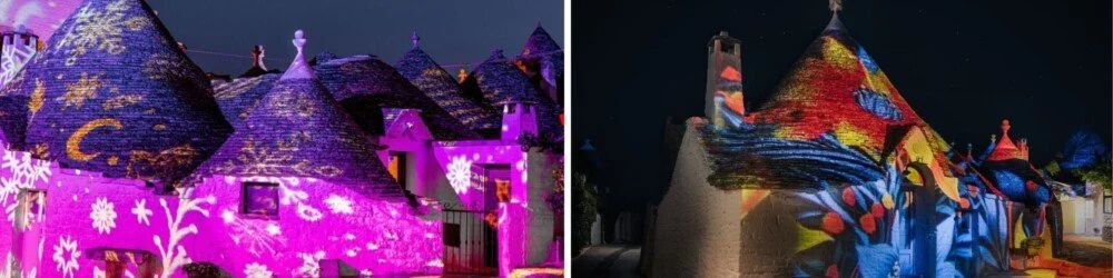 Alberobello light festival Puglia Italy