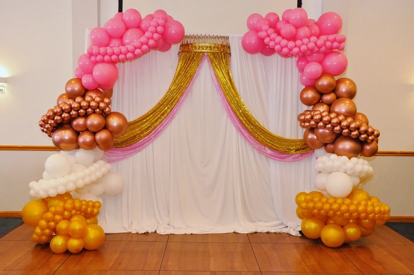 Welcome to Princess Mia&rsquo;s 1st birthday party! 👑🩷✨

Thank you so much @jennypatel210 for trusting us with the Balloons/Focal Point for your daughter&rsquo;s 1st birthday! We love how this princess themed backdrop turned out! 💖

DM or inquire 