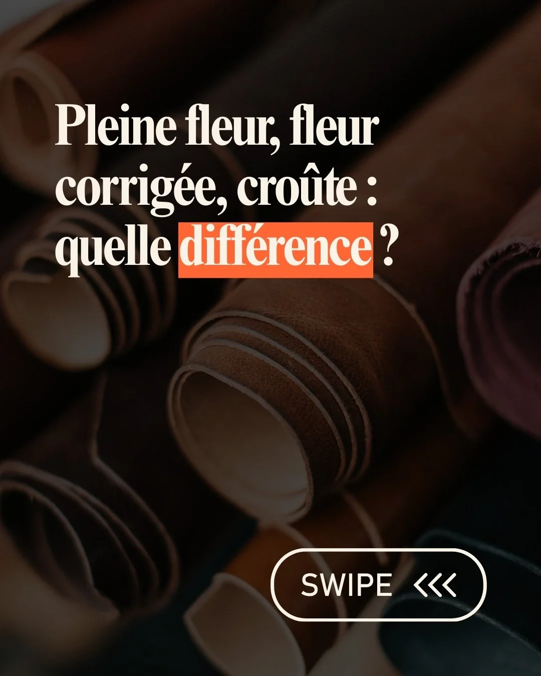 Quelle est la diff&eacute;rence entre cuir pleine fleur, fleur corrig&eacute;e et cro&ucirc;te de cuir ?

Ces termes d&eacute;signent simplement la partie de la peau utilis&eacute;e.

Le cuir pleine fleur est la couche sup&eacute;rieure de la peau. S