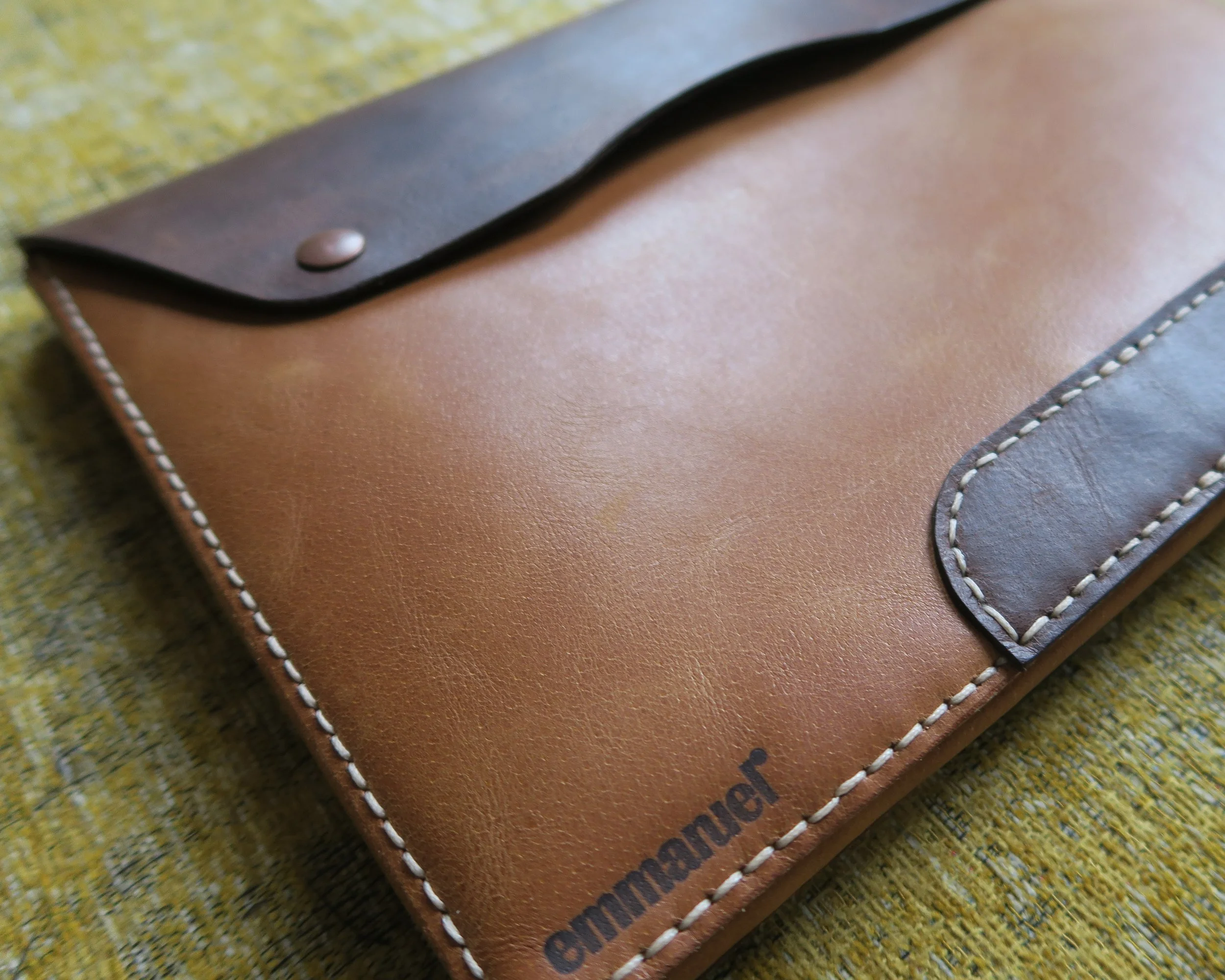 Pochette pour macbook réalisée sur commande
