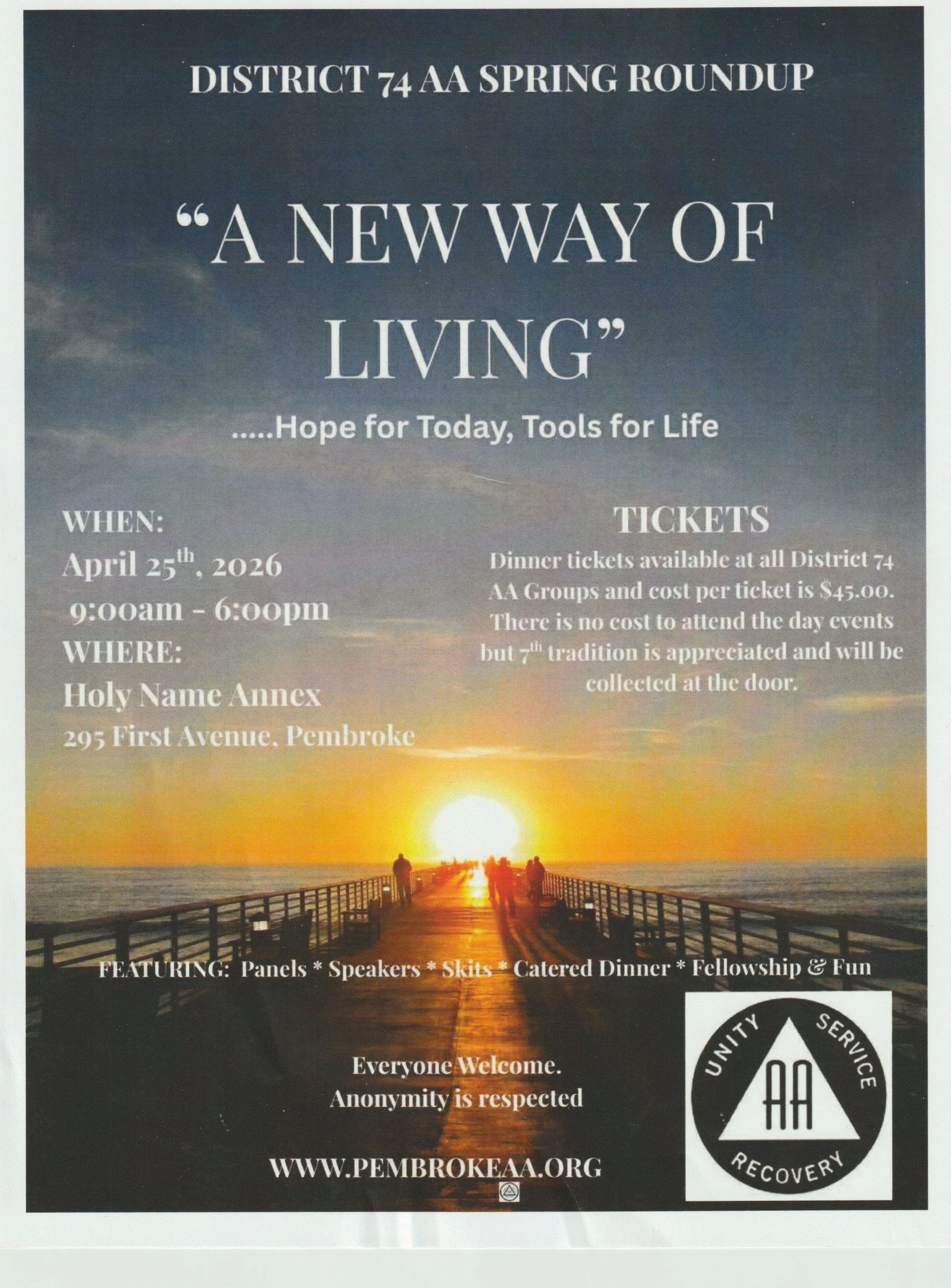 District 74 AA Spring Roundup - A New Way of Living