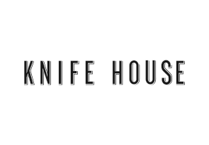 Knife House logo with black text on a white background