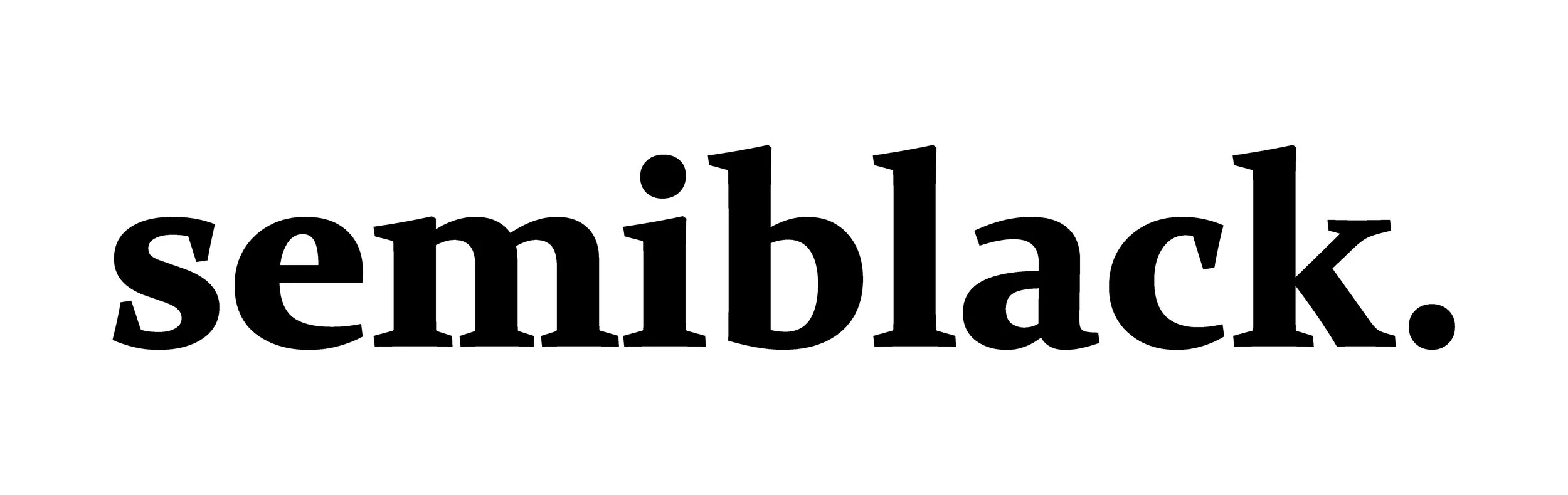 Black text reading 'semiblack' on a white background.