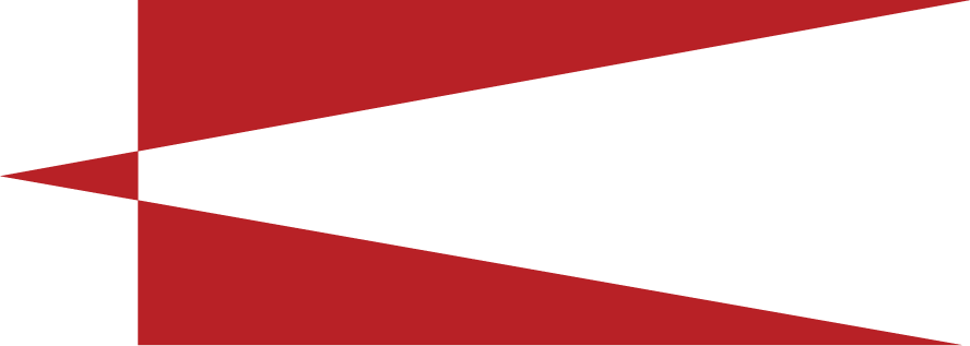 A geometric design with red and white triangular shapes forming a pattern.