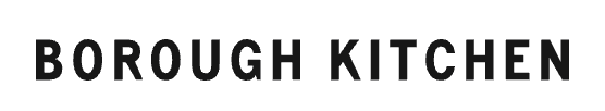 Borough Kitchen sign in black and white
