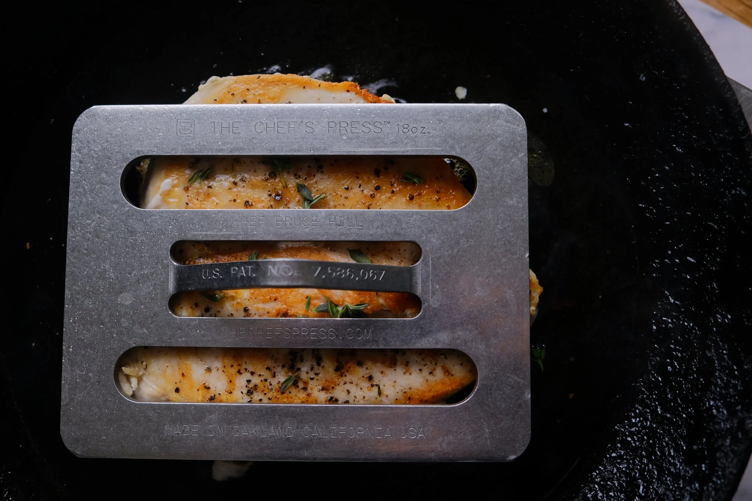 Chicken cooking with the Chefs Press Centered.JPG
