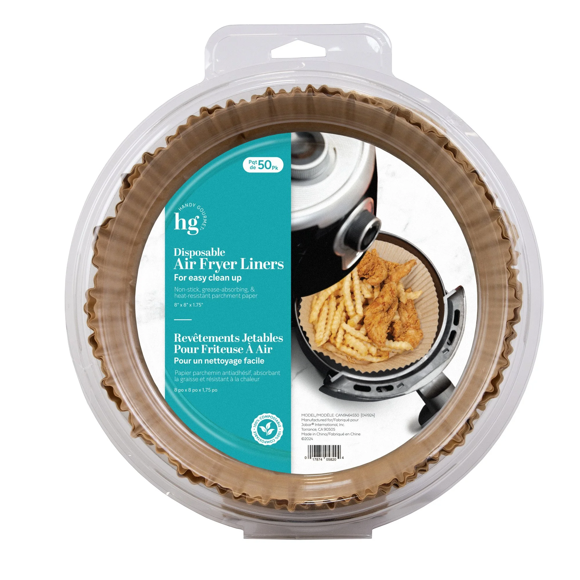 Disposable Air Fryer Liners – 8” Round - CAN9464S50