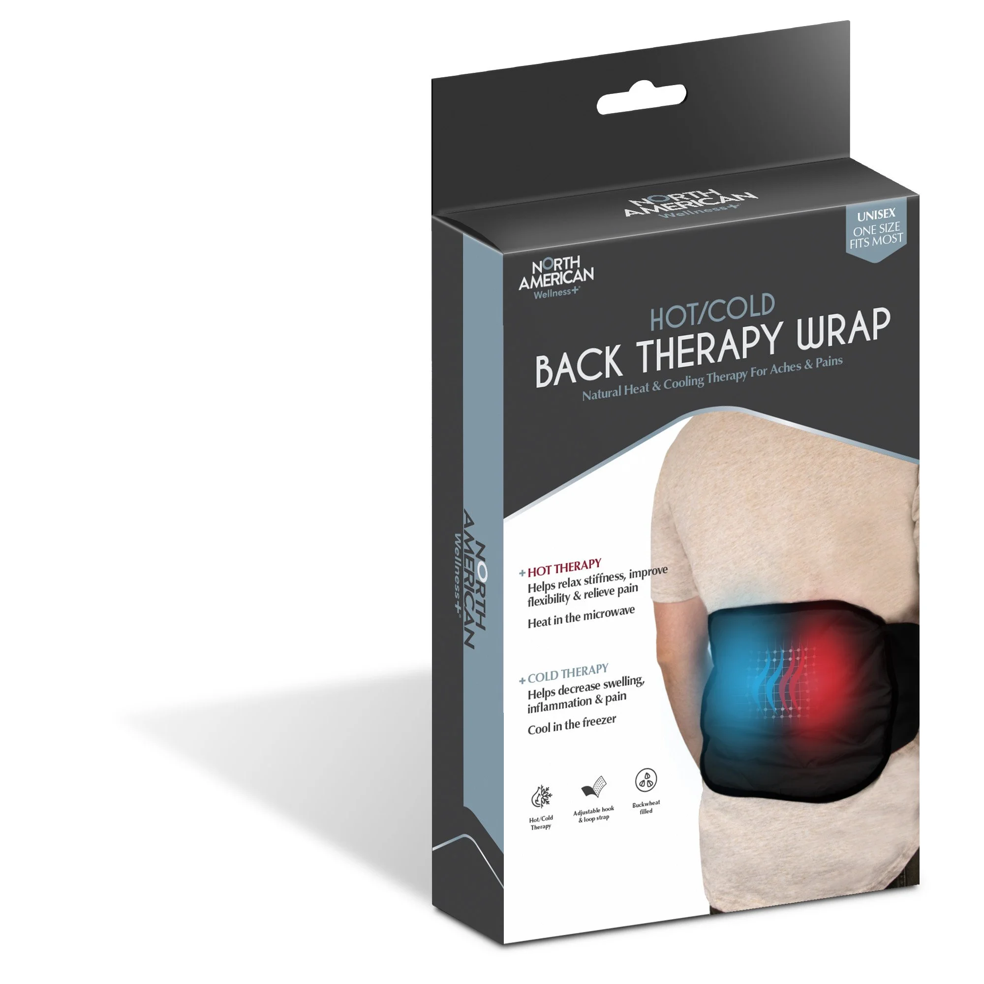 Hot/Cold Therapy Back Wrap (Black)~Item#JB9522BLK