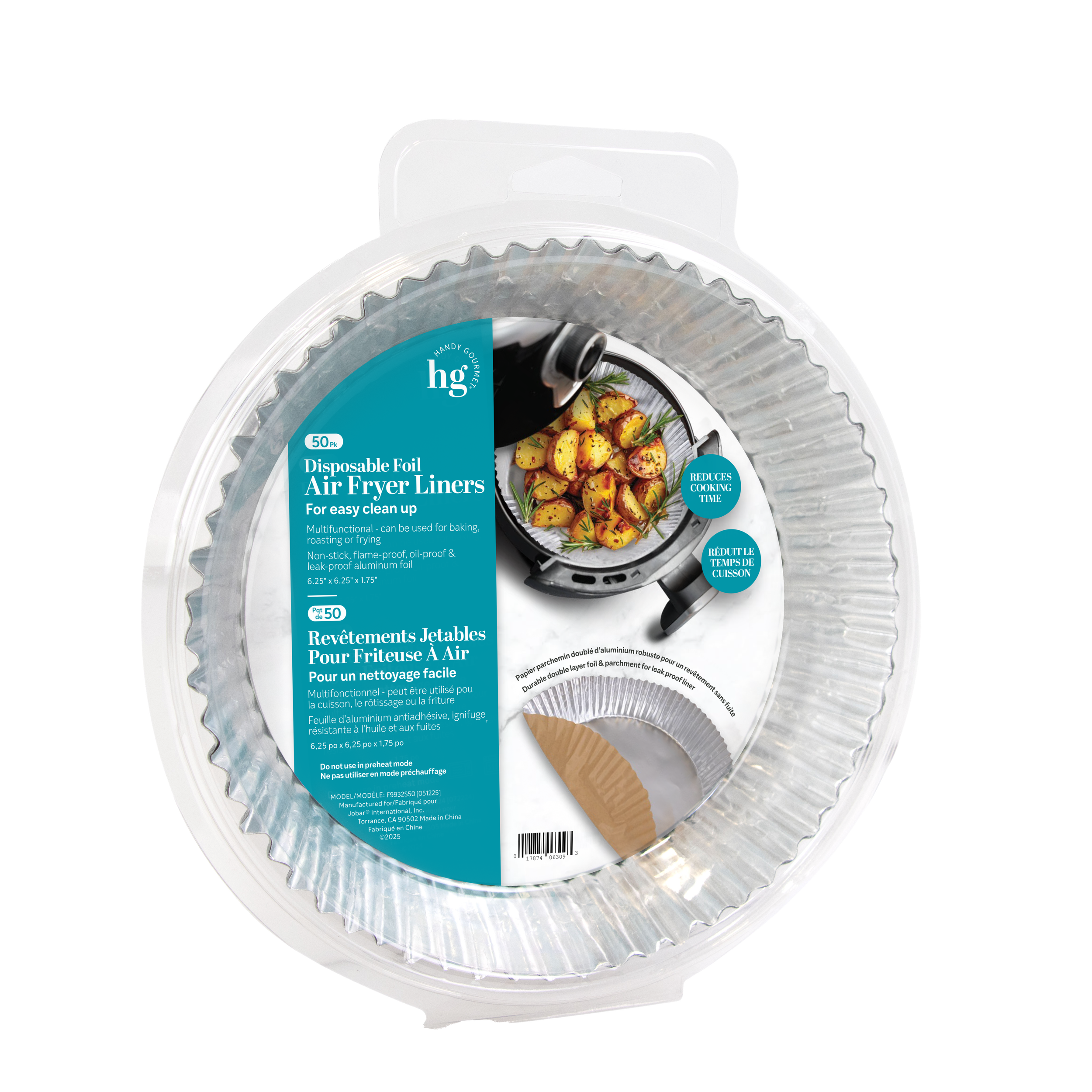 Foil Air Fryer Liners S50 Round - 6” - F9932S50