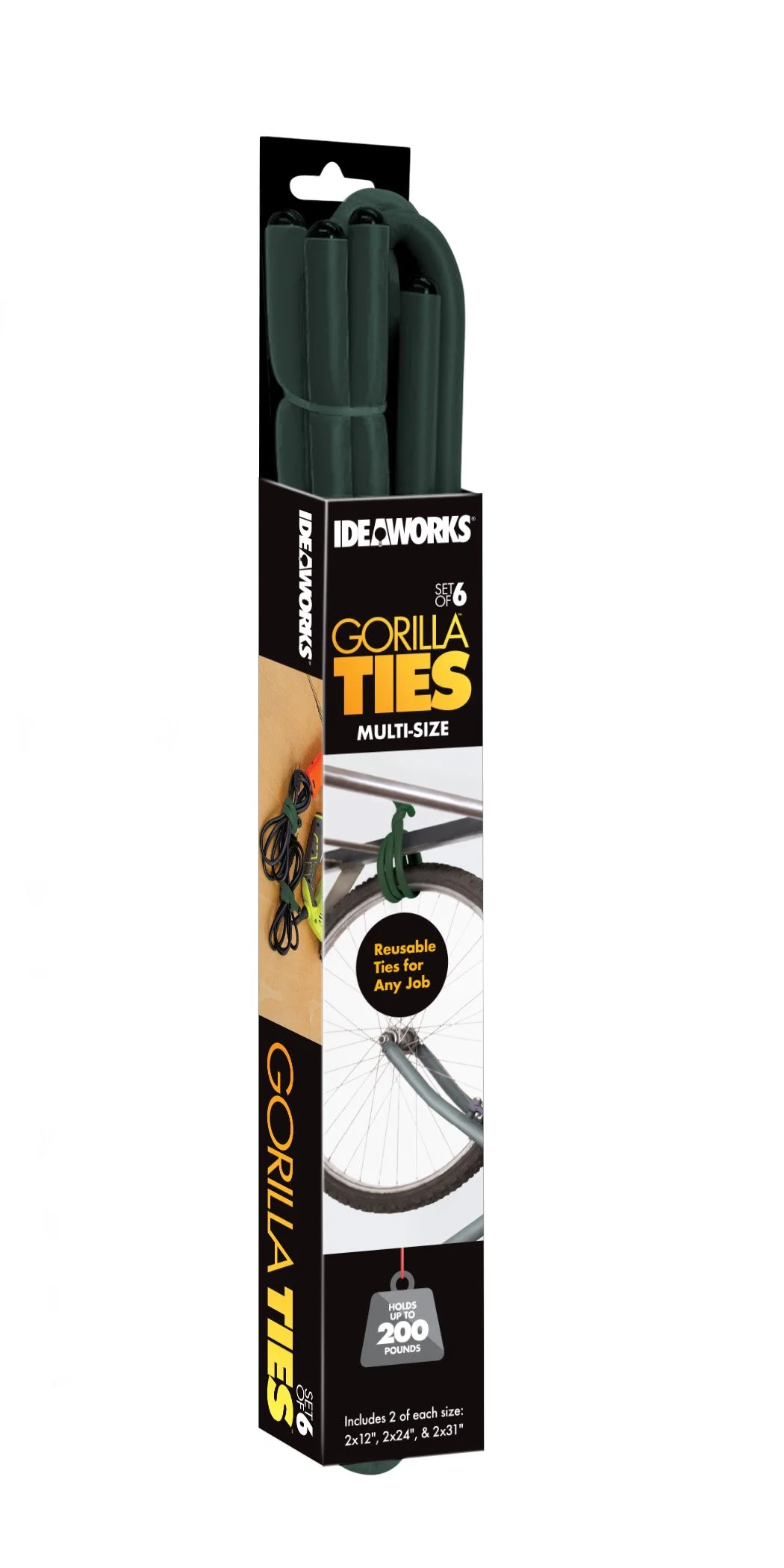 Gorilla Ties Multi Size S/6 (green) ~ Item# JB9105GRNSMR