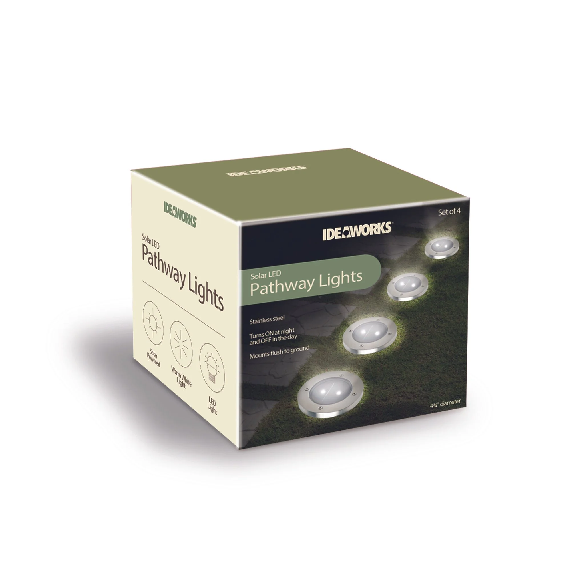 Set of 4 LED Solar Pathway Lights ~ Item# JB7864