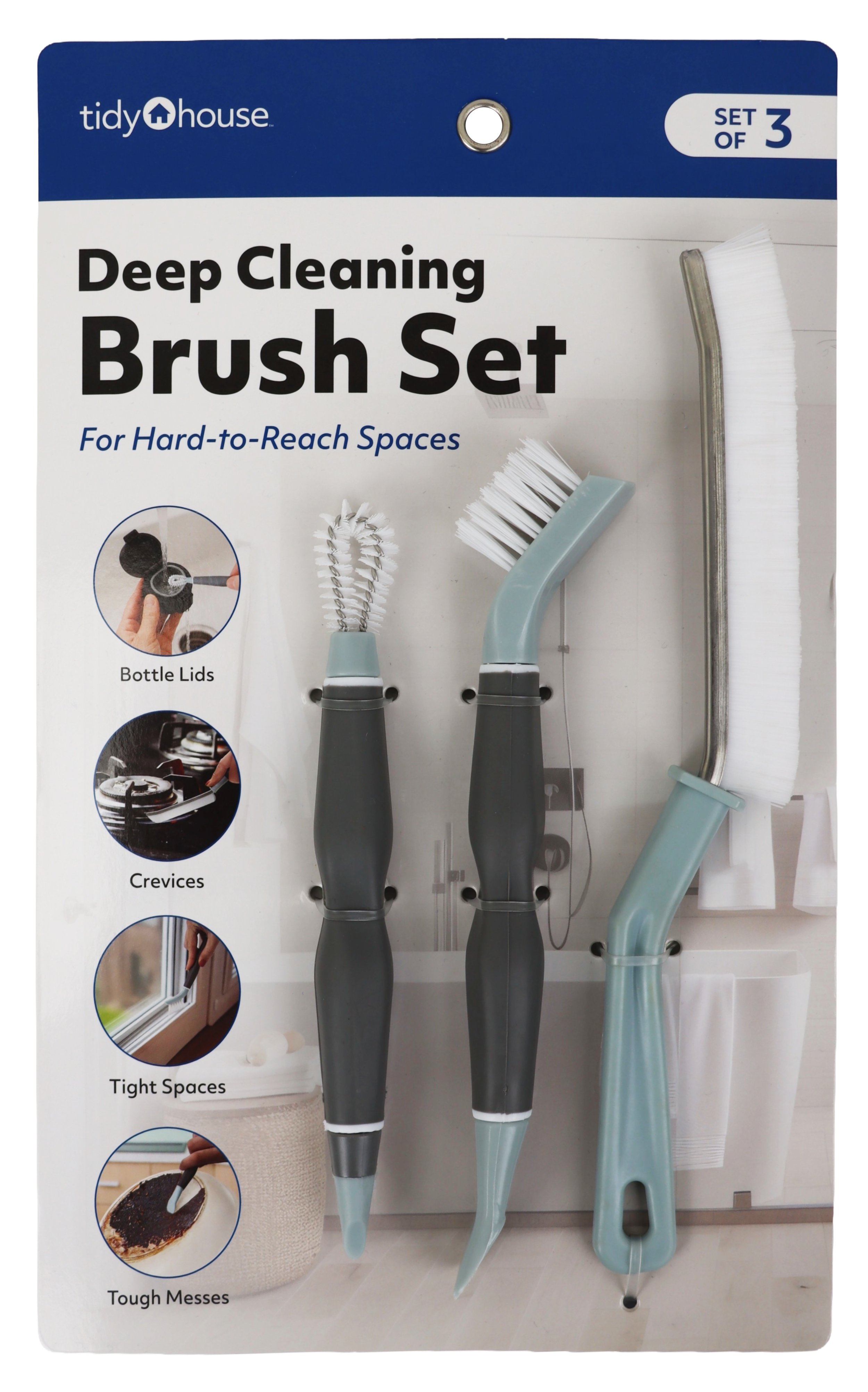 3pc Detail Brush Set - Gray - J270SG