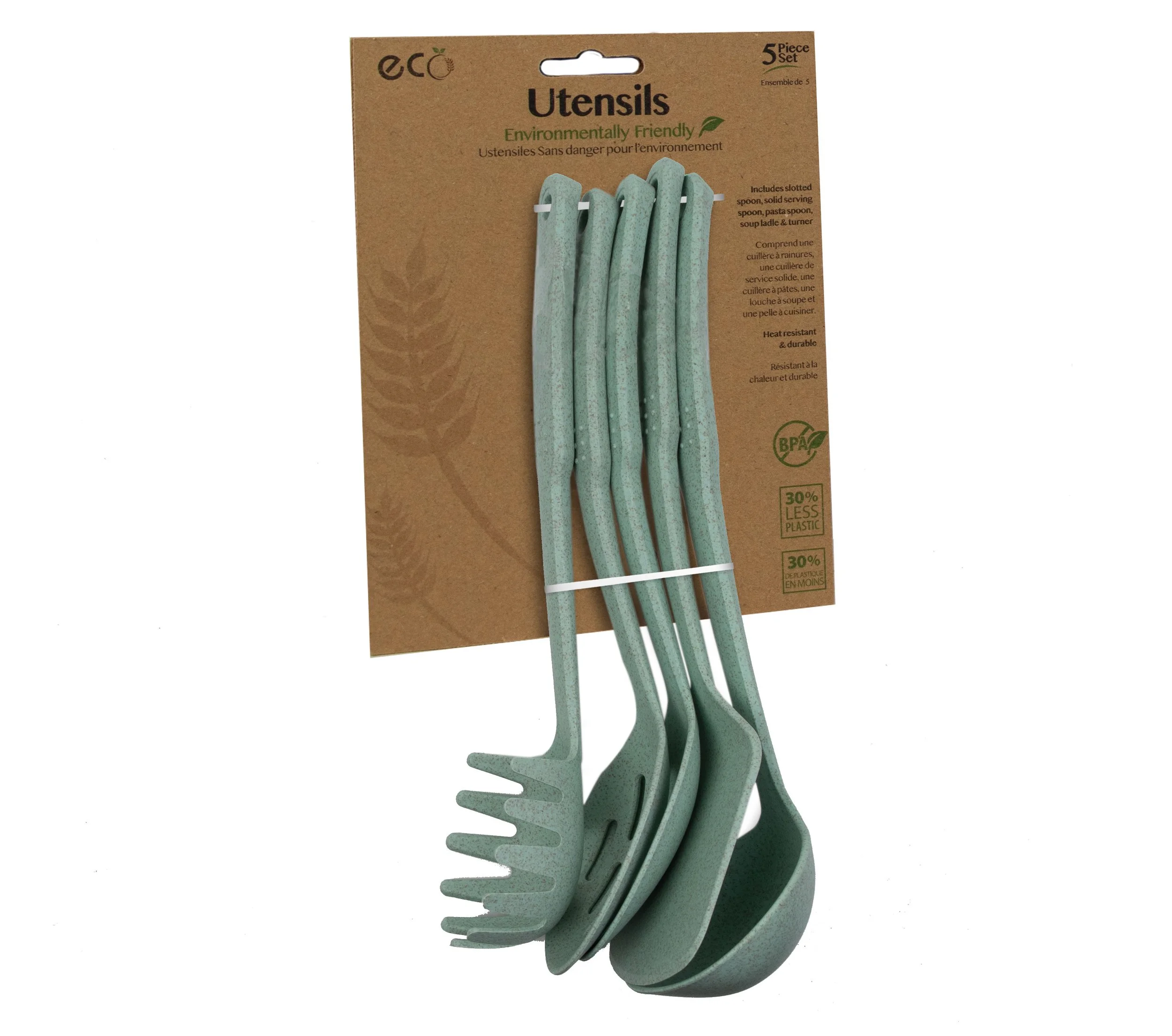 ECO %pc Utensi Set - Sage Green - CAN9684GRN