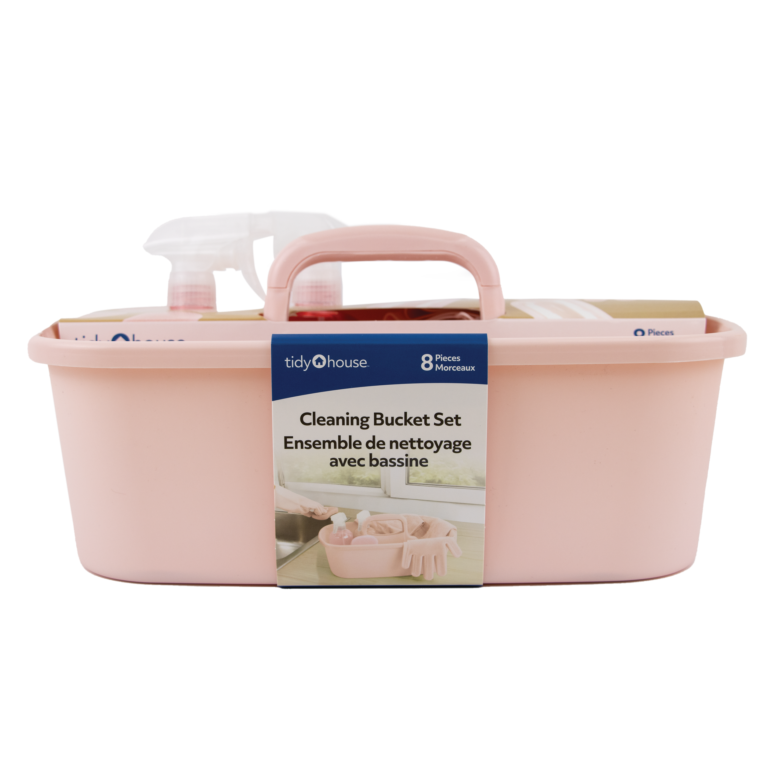 Cleaning Set - 8pc - Pink - CAN10072PNK