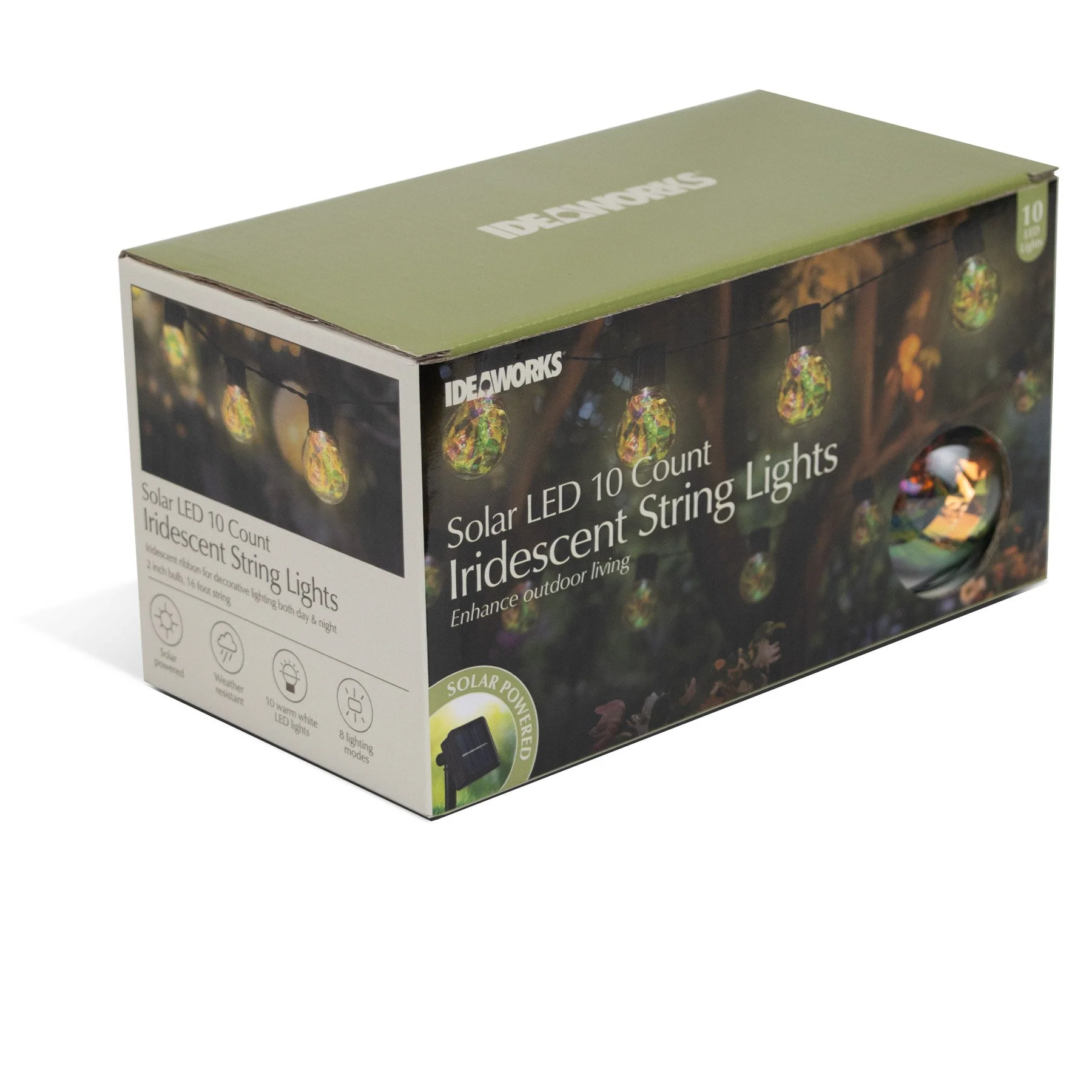 Solar Iridescent String Lights – 10ct Large - KB9959S10LRG