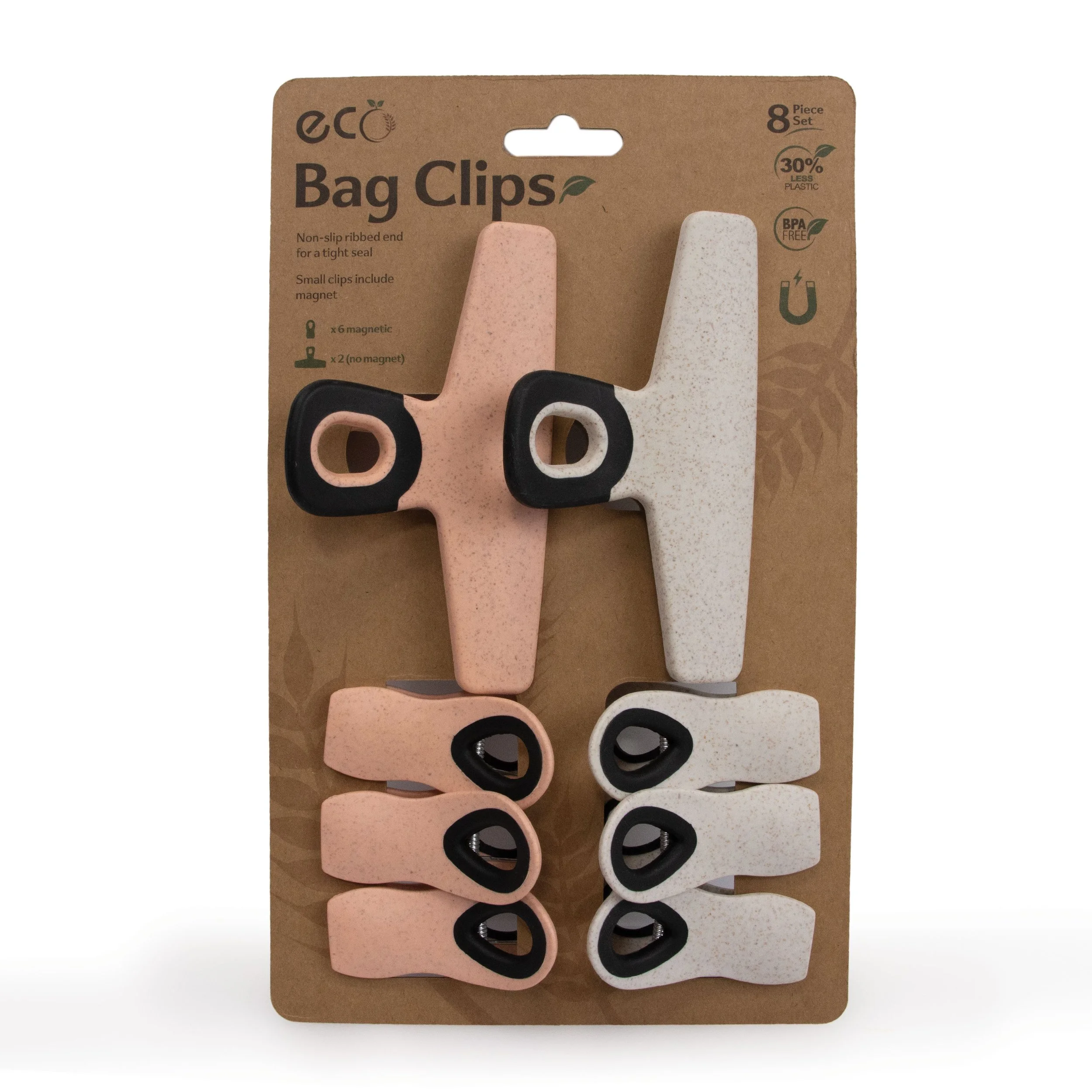 ECO 8pc Set Bag Clips Peach - JB9563PCH