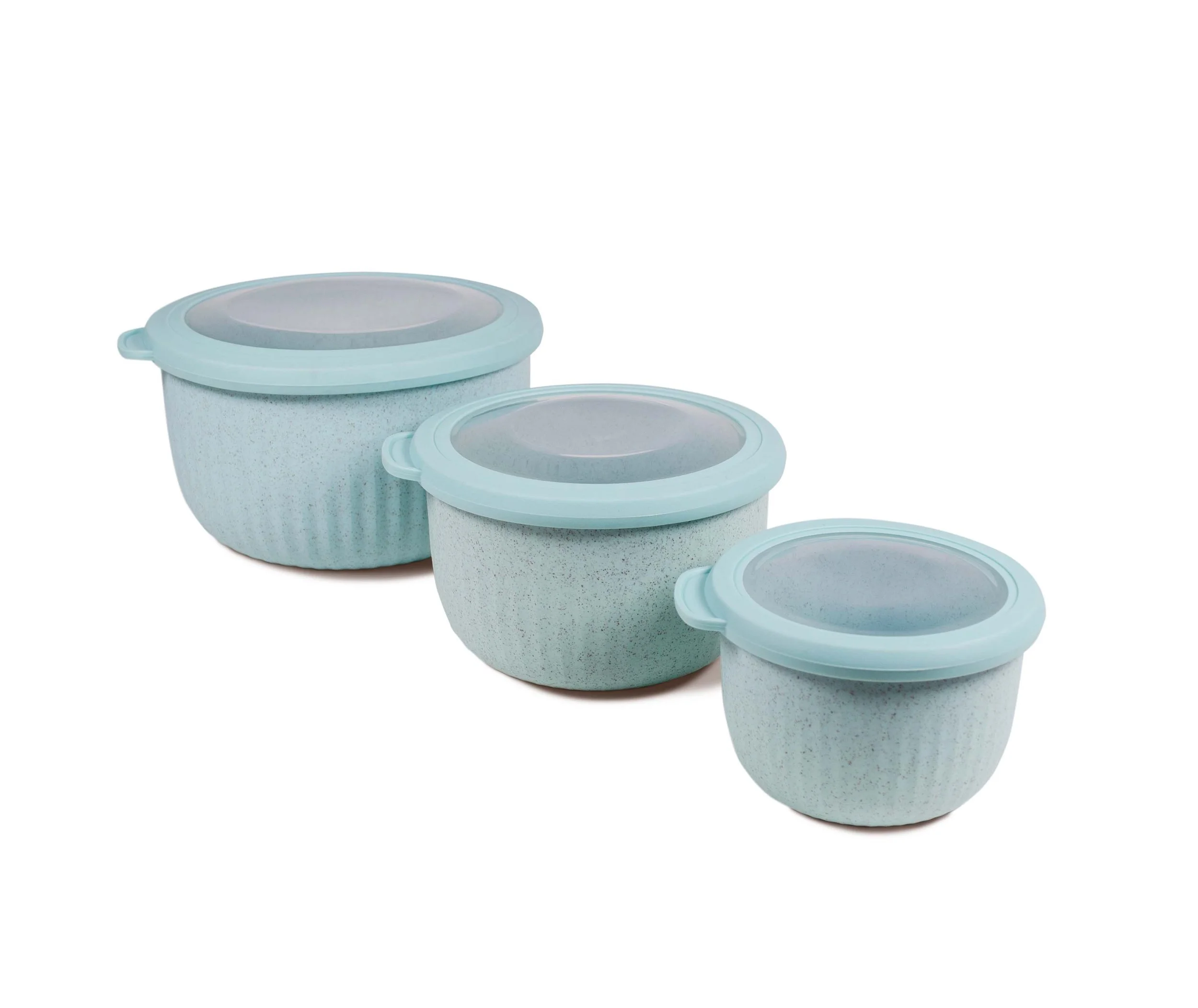 Nesting Microwave Bowls with Clear Lids – Set of 3 ~ Item# JB9100TEL