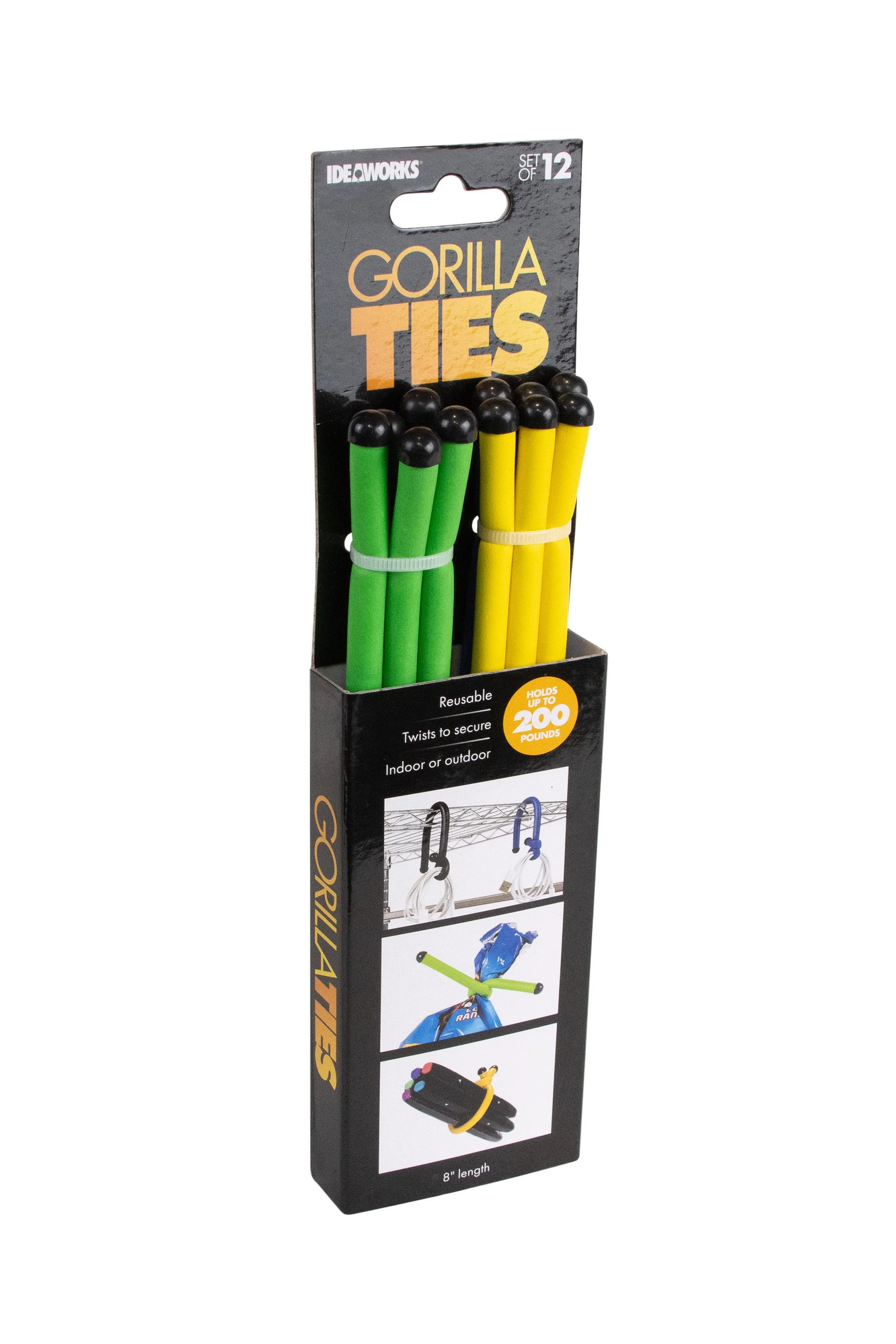 Gorilla Ties- 8" - Set of 12 - JB8255S12