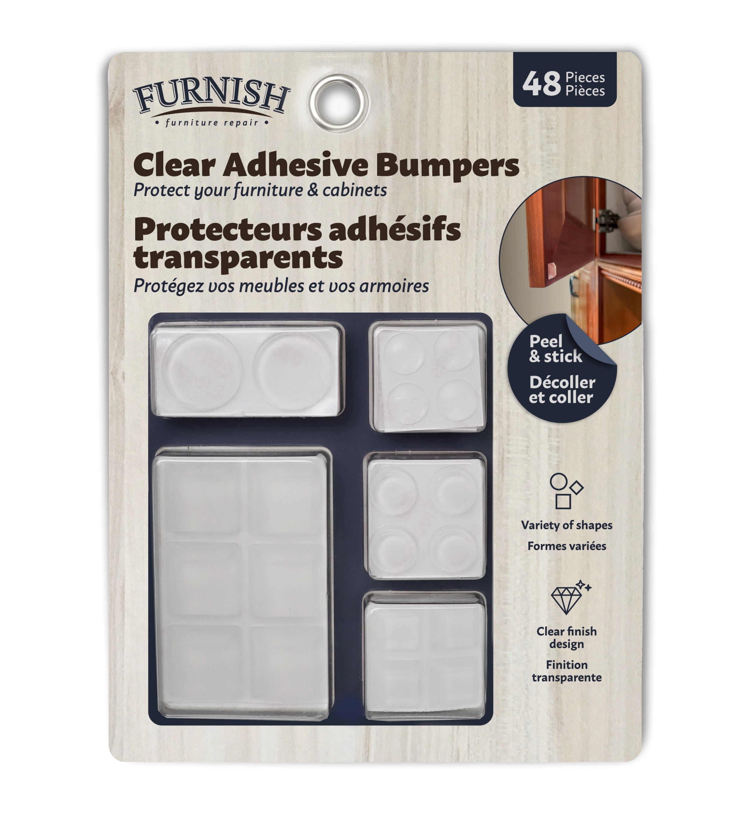 Wall & Cabinet Bumper Set - 48 PCS - F130