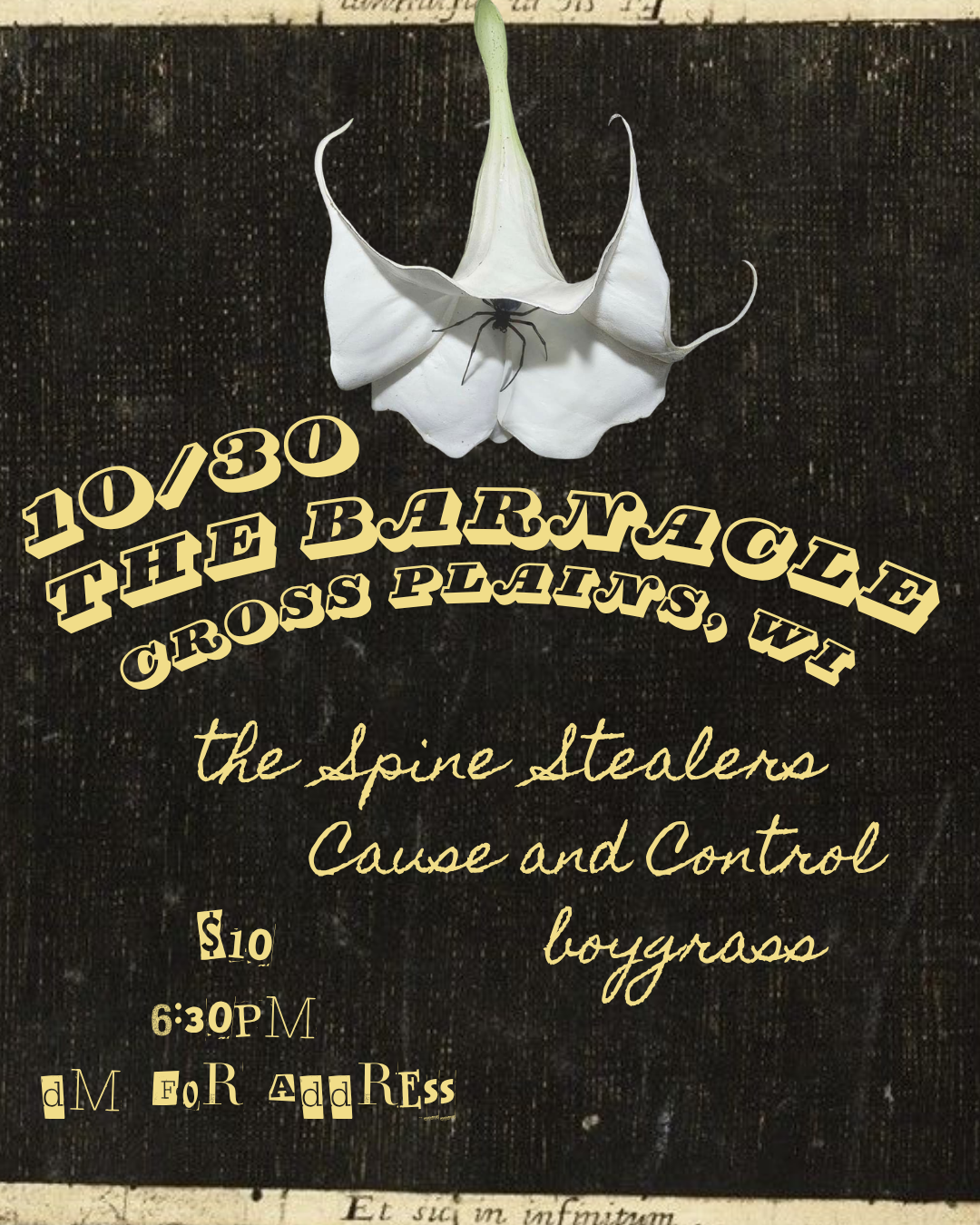 CROSS PLAINS, WI - The Barnacle DIY Venue with Cause and Control & Boygrass