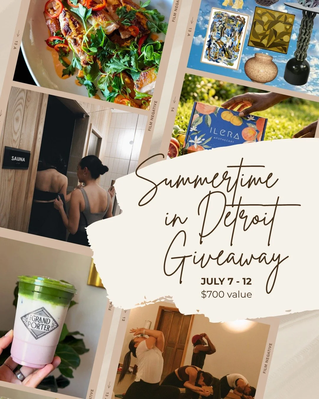 ☀️ SUMMER GIVEAWAY ☀️

We've teamed up with some of our favorite Detroit businesses to create an incredible prize package worth over $700! From wellness and skincare to dining and art, this prize package is packed with all of your new summer favorite