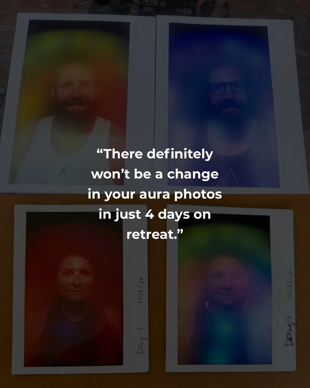 🌈 Yoga isn&rsquo;t just about flexibility. It alters your frequency. You literally walk out a different color.

During our October Full Spectrum Retreat in Palm Springs, CA, we had @weareauraaura capture aura pictures of our attendees on day one and