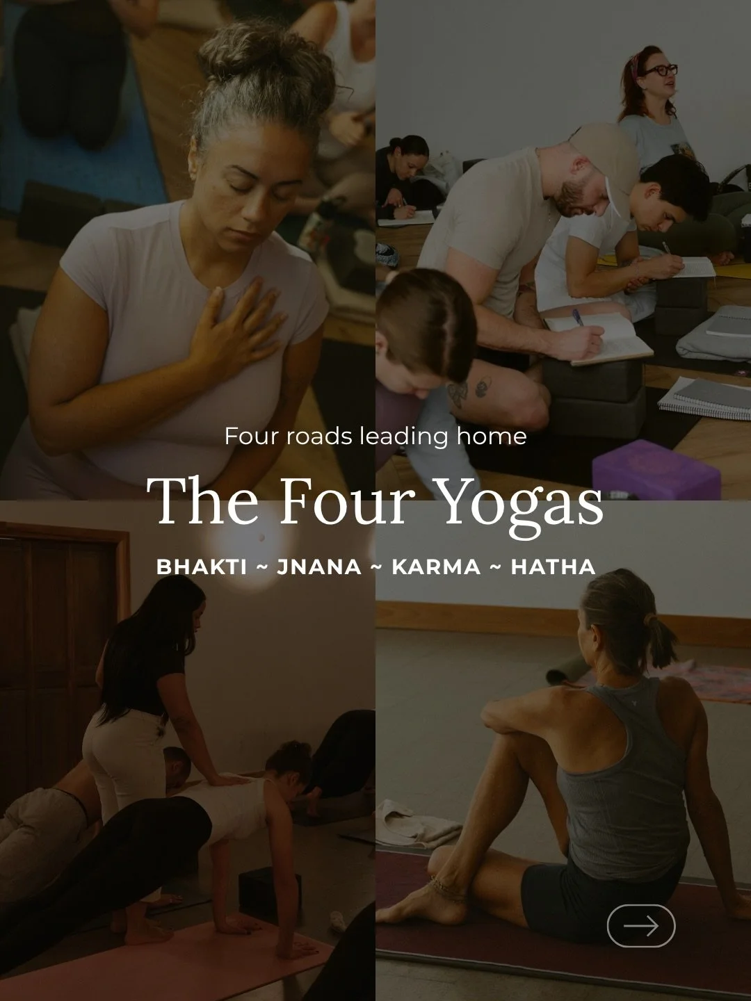 📿🪷 What does it mean to live yoga?

Join us for a transformative exploration of the four classical paths of yoga.

Drawing from foundational texts and philosophical tradition, Kacee Must, Dayle Extrell and Najee Robbins will help you examine how ea