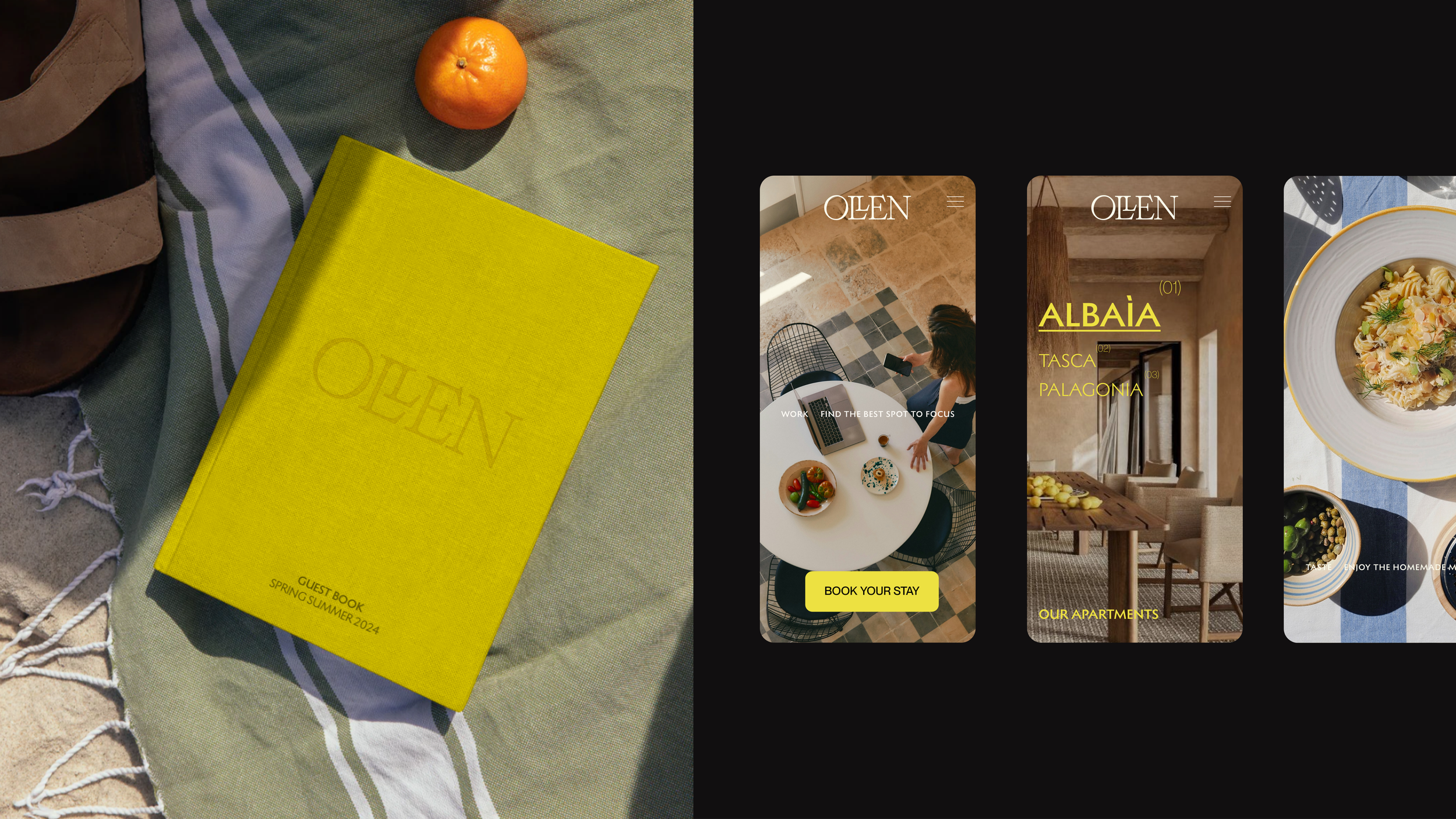 Ollen – Brand design and Art direction for a innovative Hotel in Sicily