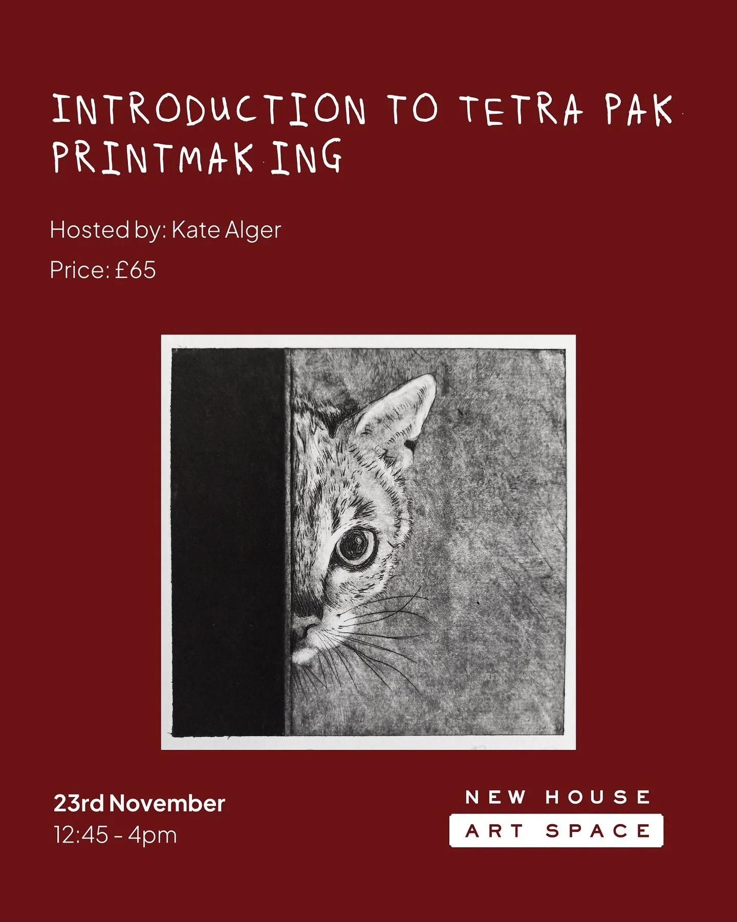 Get festive and creative this season! 🌟 
Join award-winning printmaker Kate Alger for an Introduction to Tetra Pak Printmaking - a hands-on workshop where you&rsquo;ll turn everyday packaging into beautiful black &amp; white prints. 🖤🎅

Learn, cre