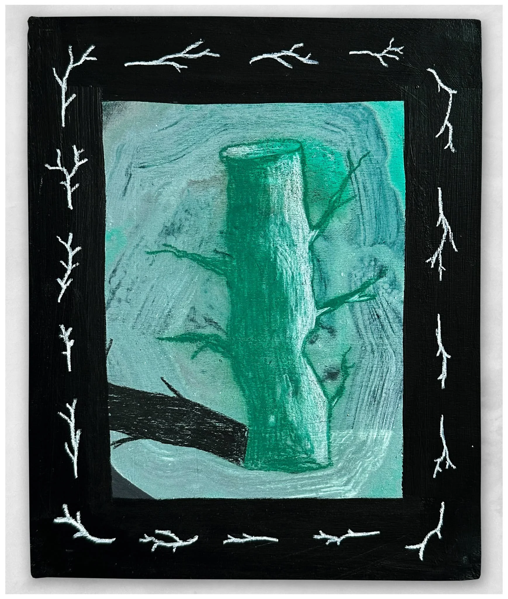 Residents exhibition artist spotlight: Kazland. born Callum J. Buckland in Frimley, 1990, is a self taught, mixed media artist from the south of England. A process based artist, rarely working with a plan, he starts each piece letting the work guide 