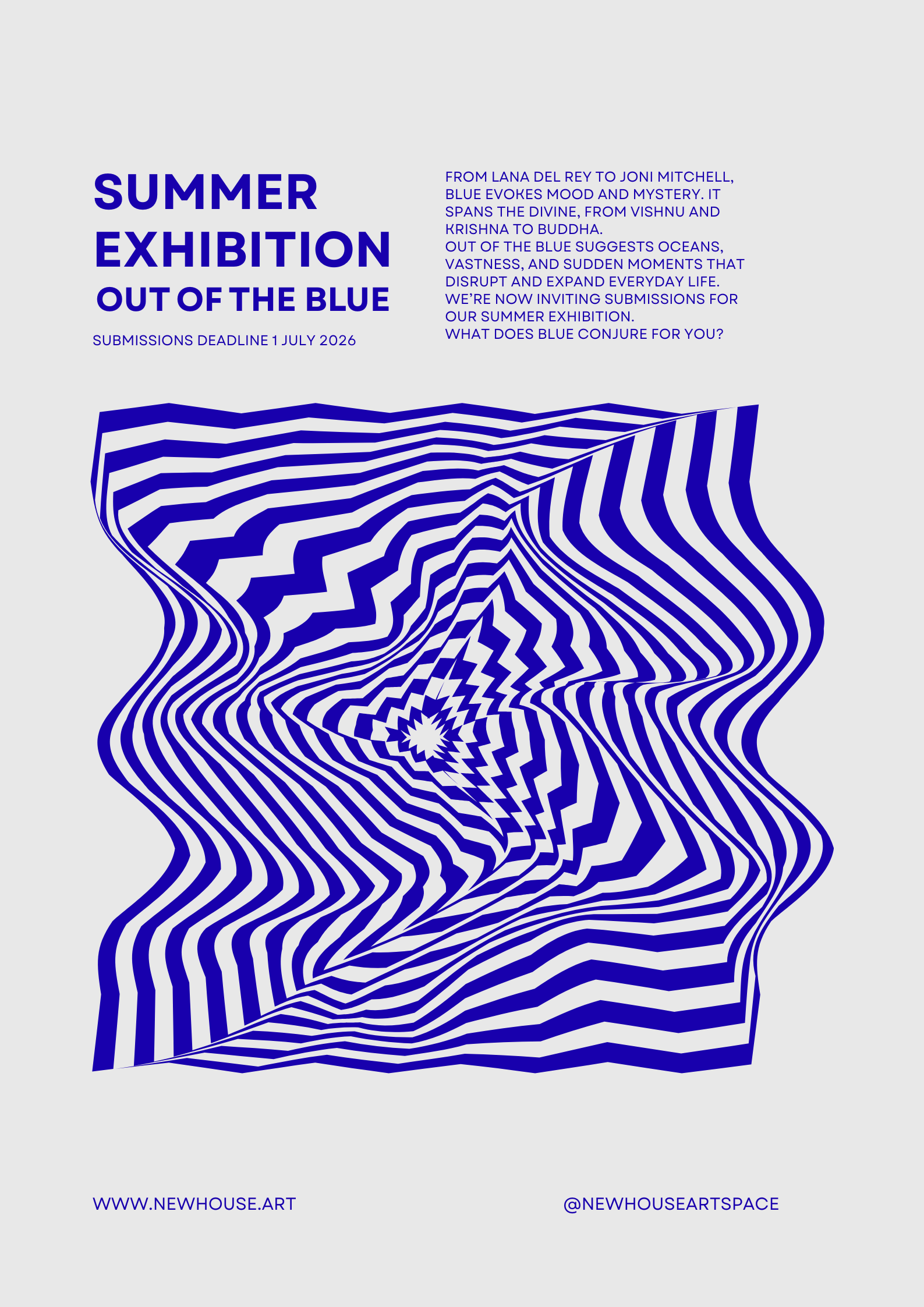 Open Call: Out of the Blue Summer Exhibition 