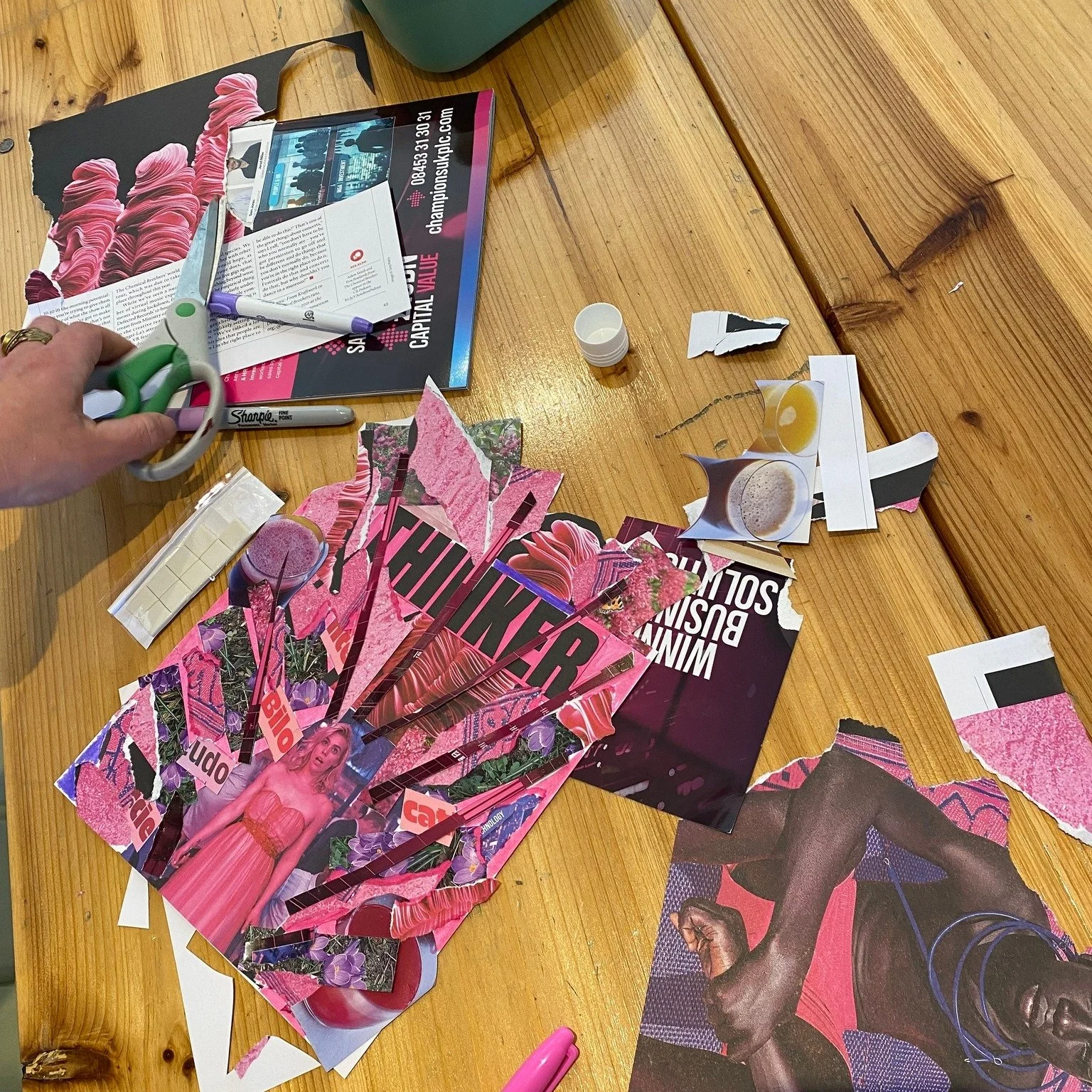 Create a Quick Collage at New House this weekend: we provide the materials, you bring the creative flair. Head to the gallery space, take a piece of card, make use of the magazines and collage materials, arrange your clippings how you like on the pag