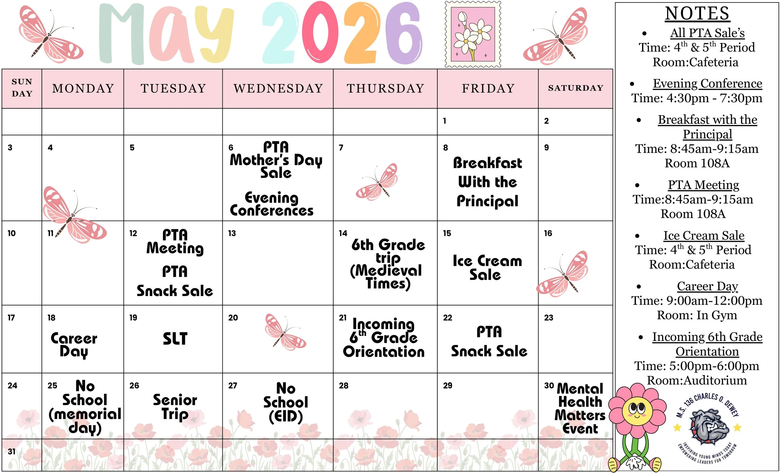 2025 - 2026 School Calendar