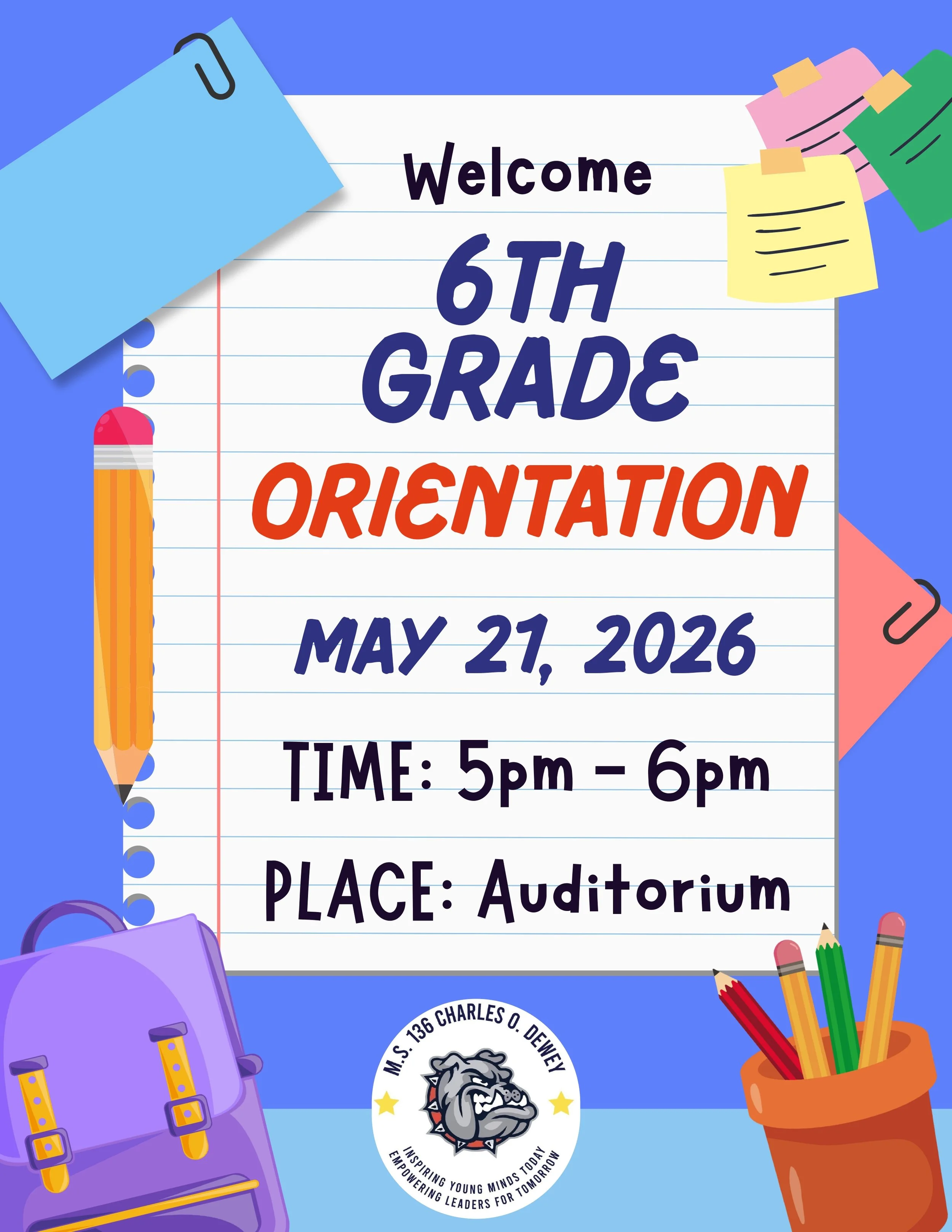 6tH grade orientation 1