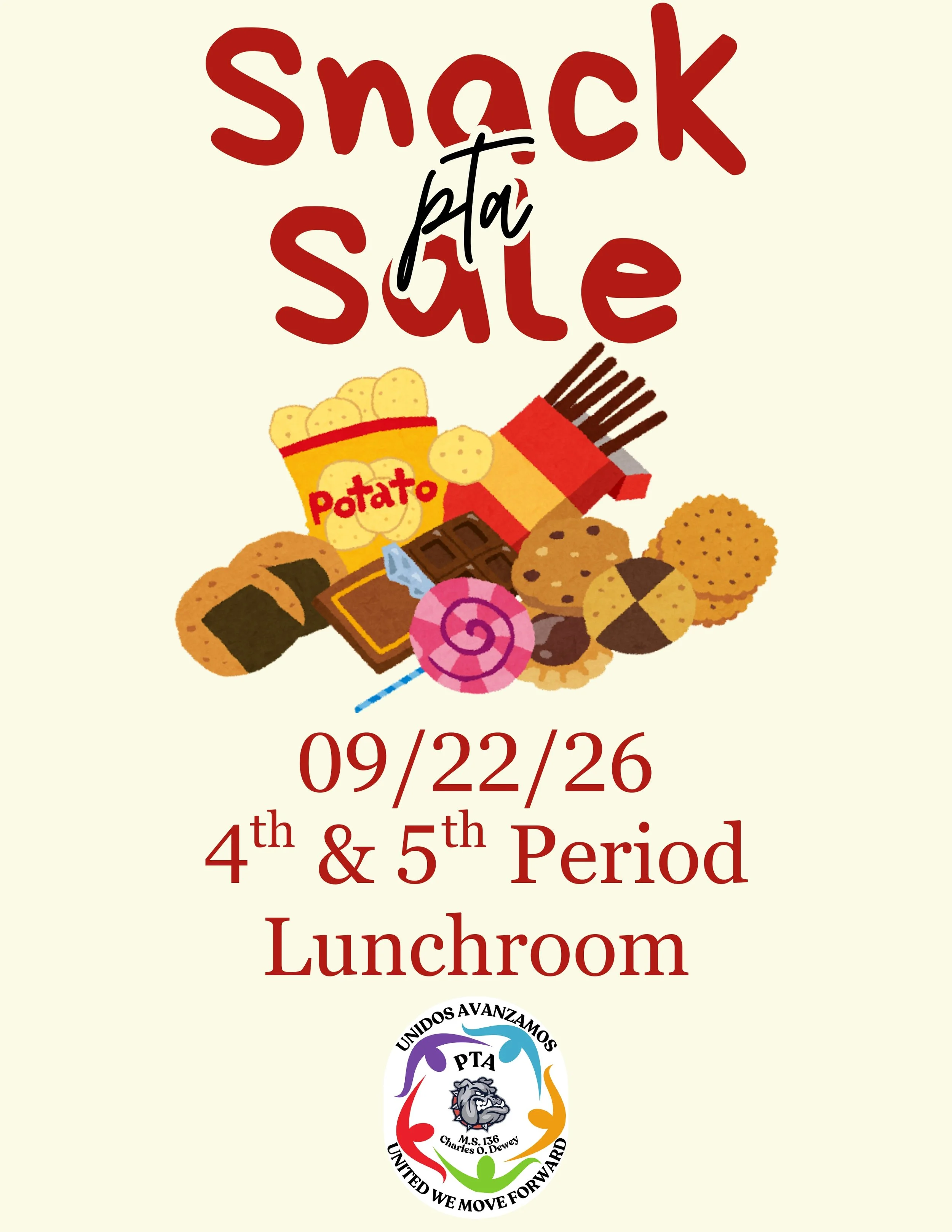 PTA snack  Sale sept