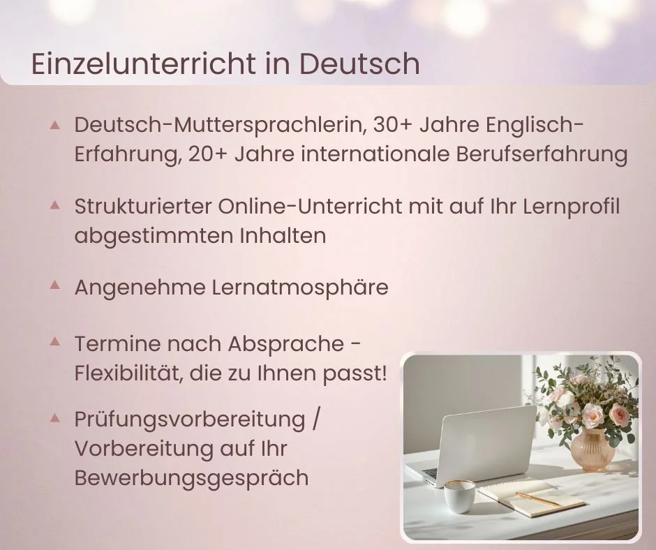 Individueller Deutschunterricht für Hannover: Business Deutsch, Konversation und Alltag.