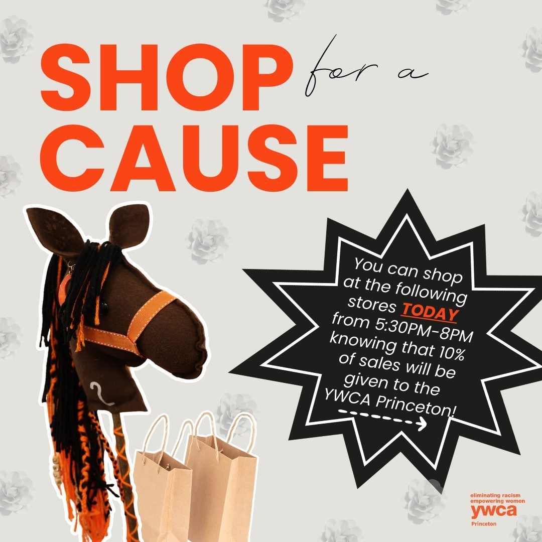 Treat yourself today and Shop for a Cause at @palmersquare 🛍️ ✨ From 5:30PM - 8PM you can shop at any of the participating retailers and restaurants knowing that 10% of sales will be donated to the YWCA Princeton! Swipe to see where you can shop tod