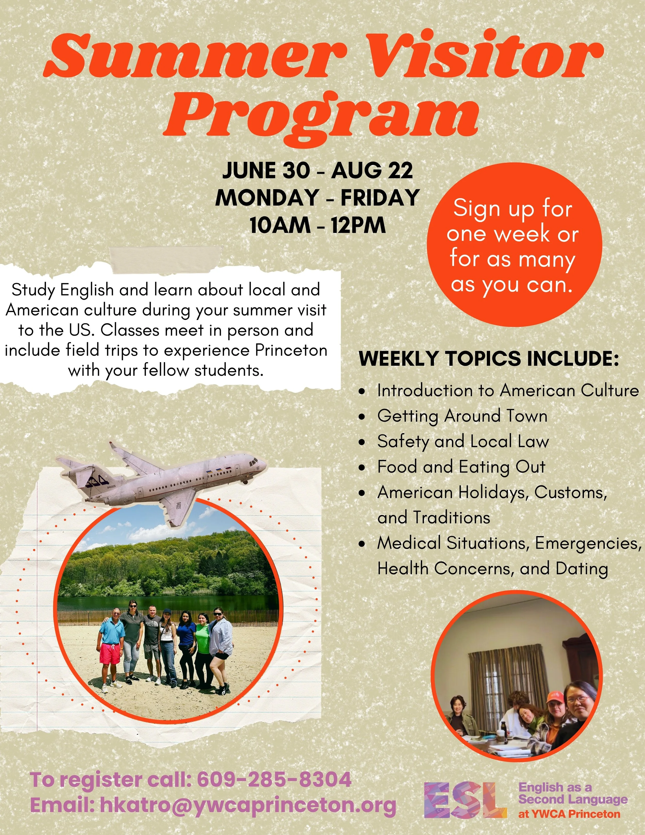 ESL Summer Visitors — YWCA Princeton | Eliminate Racism And Empower Women