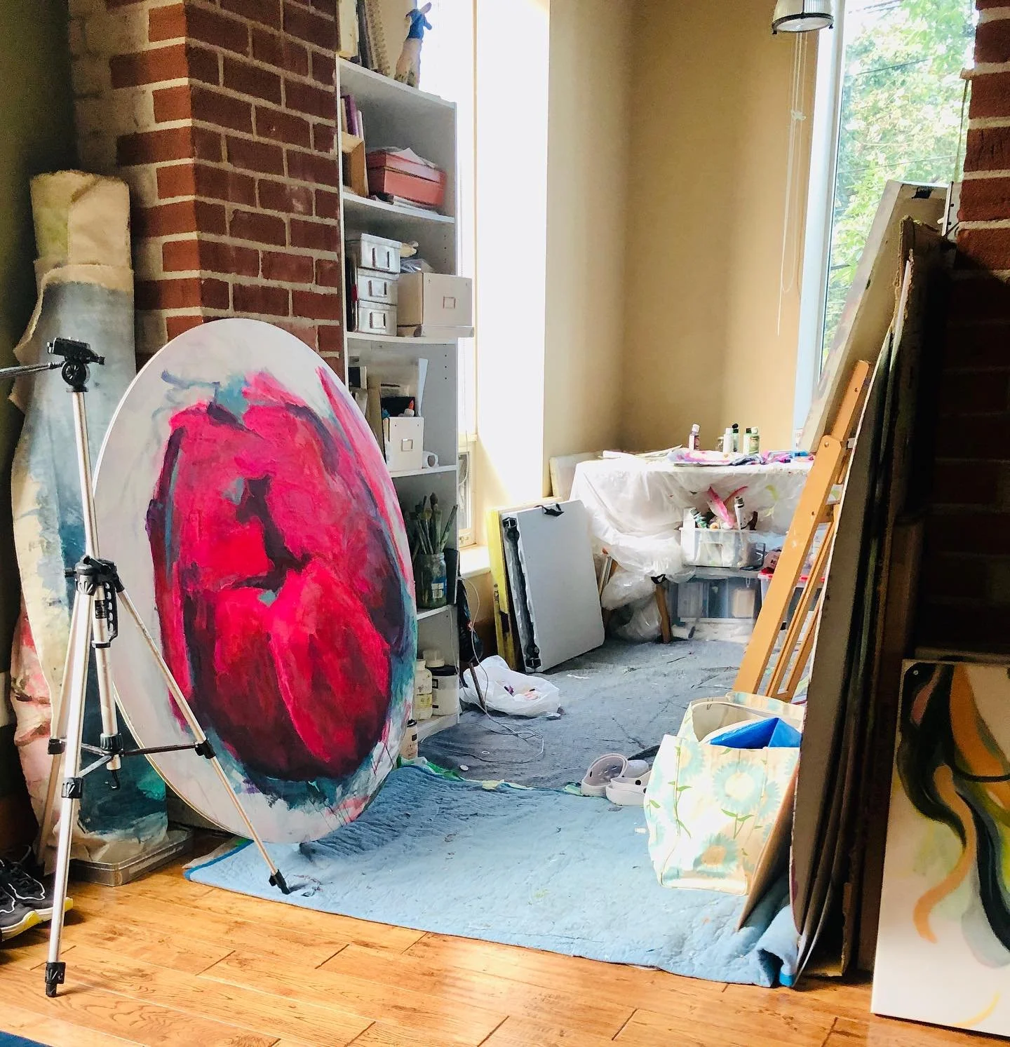 The calm before the storm. Loving the morning light!  #contemporaryart #queenstreetwestart -#canadianpainter