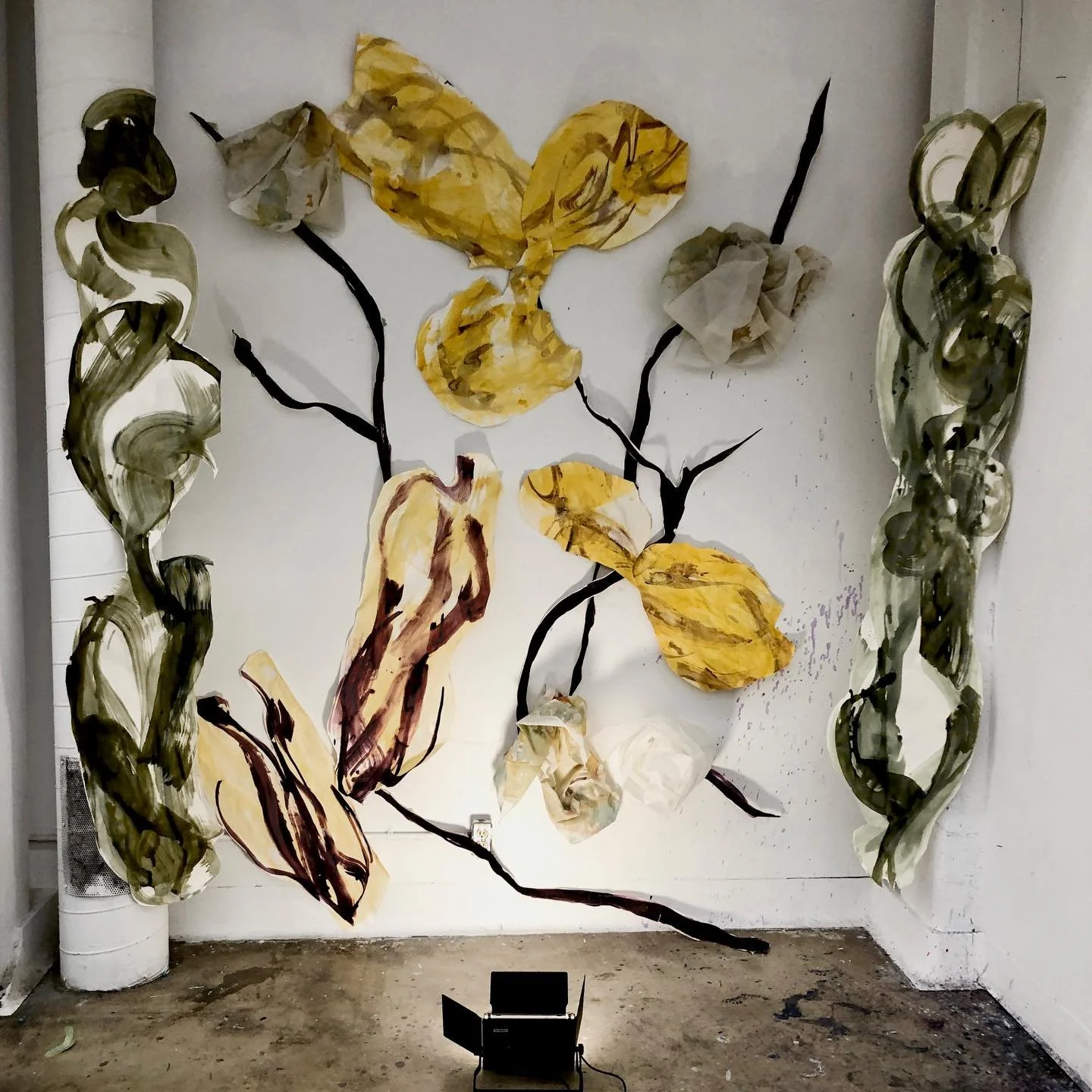 For inal critique for the semester. Painting in the expanded field. #ocadudrpt #contemporaryart #torontoartist