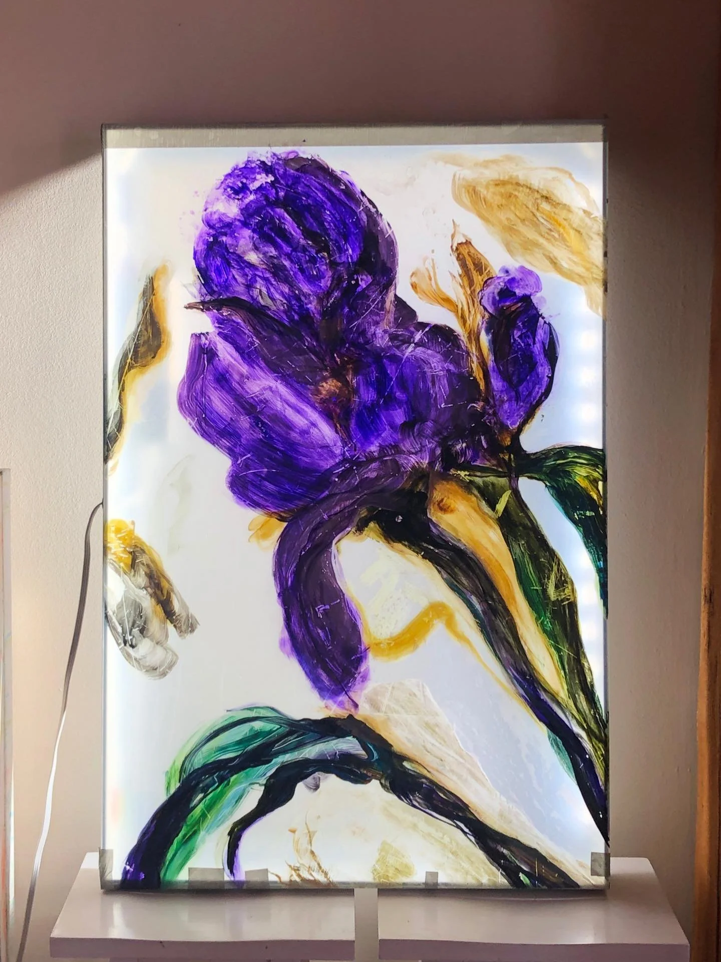 Testing a backlit installation. Thanks @millard.laura for the loan. #contemporaryart #ocadudrpt #torontoartist